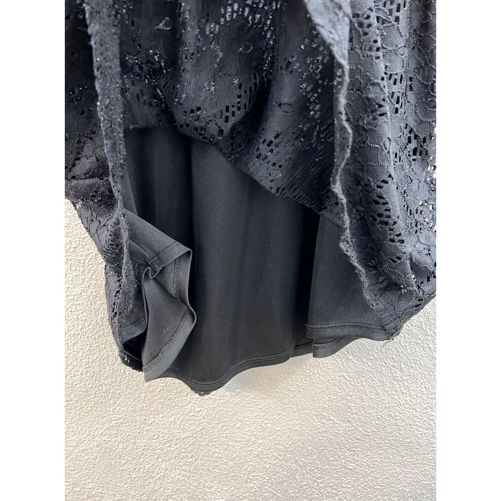 Vintage Juniors Xhilaration Dress Sleeveless Black Lacy Small Spaghetti Strap Sundress Short Party/Cocktail Casual Womens XS/Adult? Size S / US 4 / IT 40 - 5 Thumbnail