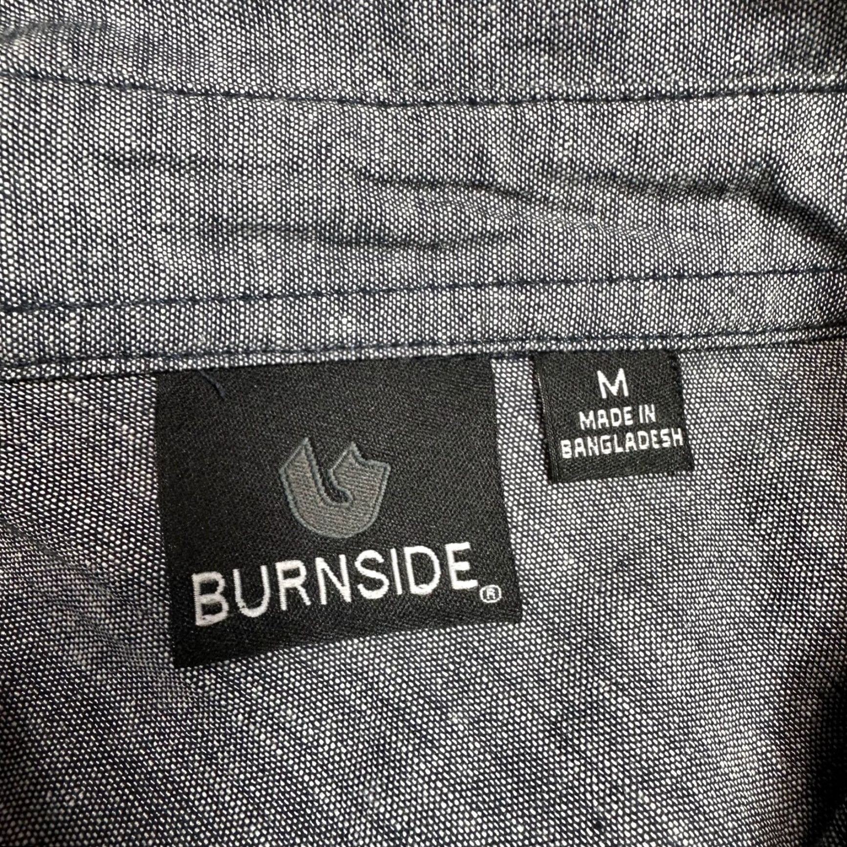 Burnside Burnside Mens Long Sleeve Button-Up Shirt Sz M Gray Cotton New Size US M / EU 48-50 / 2 - 6 Thumbnail