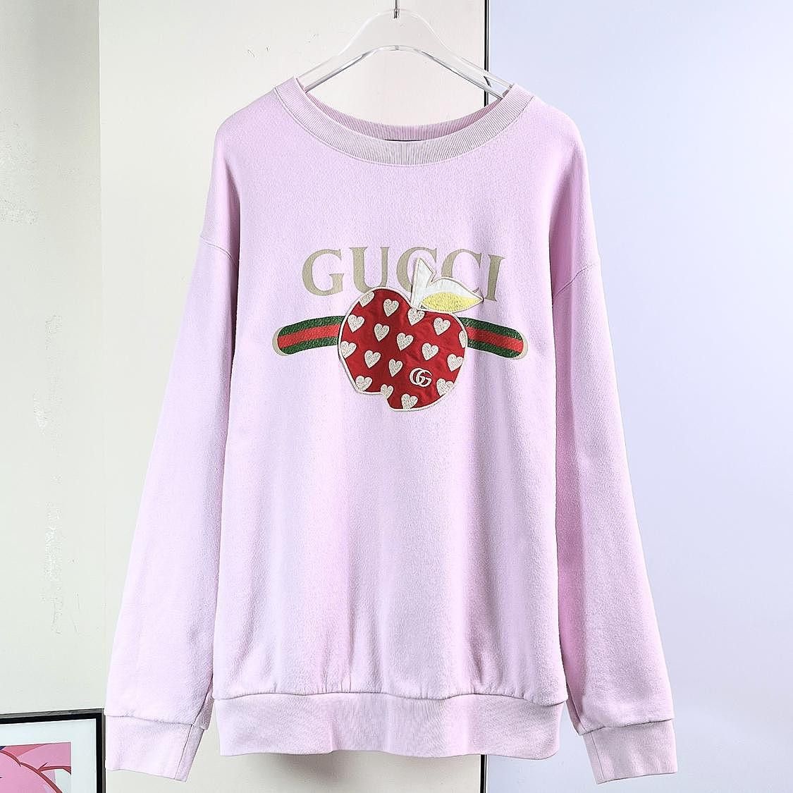 Gucci Gucci Heart Apple Sweatshirt Pink Size XS Size XS / US 0-2 / IT 36-38 - 1 Thumbnail