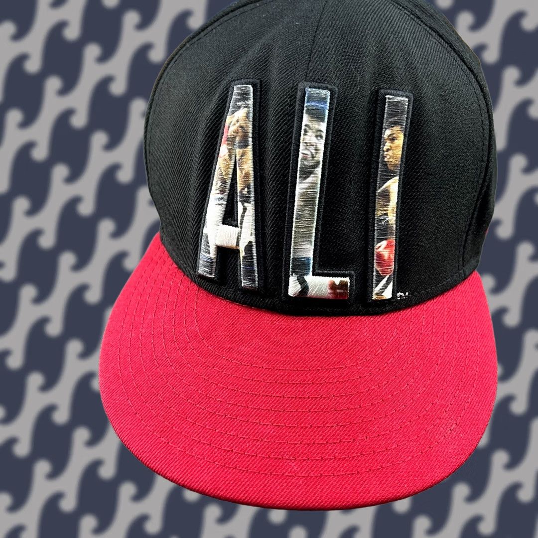 New Era Muhammad Ali x New Era Cap Size 7 3/8 Fitted Snapback Hat Black Red Boxing Mens Unisex Adults Cap Size ONE SIZE - 1 Thumbnail