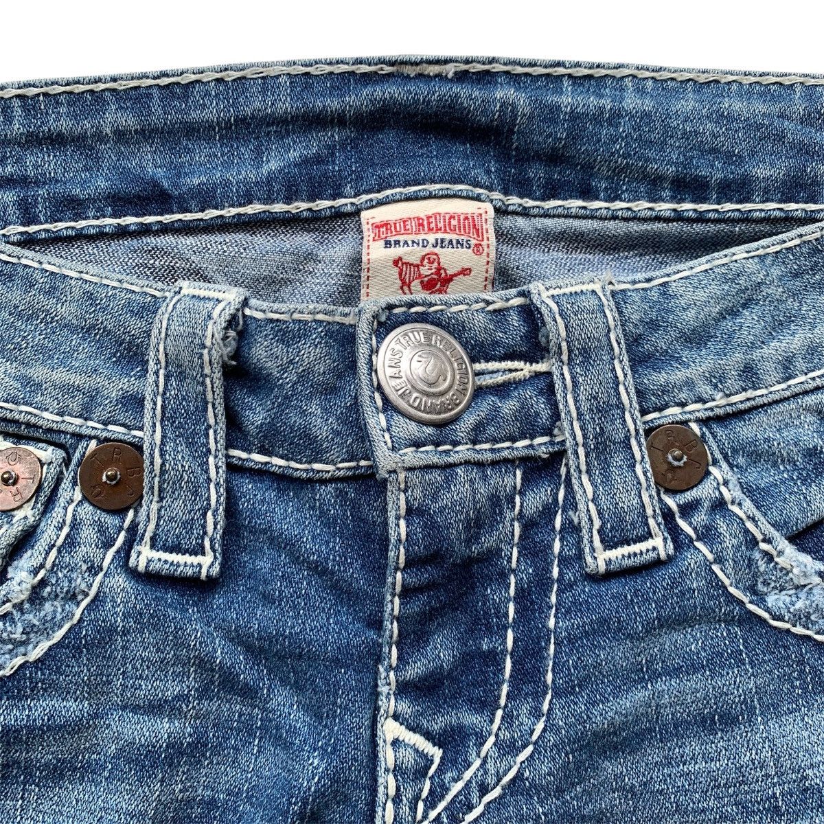 True Religion 2000’s True Religion Joey Distressed Bootcut Flare Pants Size US 28 / EU 44 - 9 Thumbnail