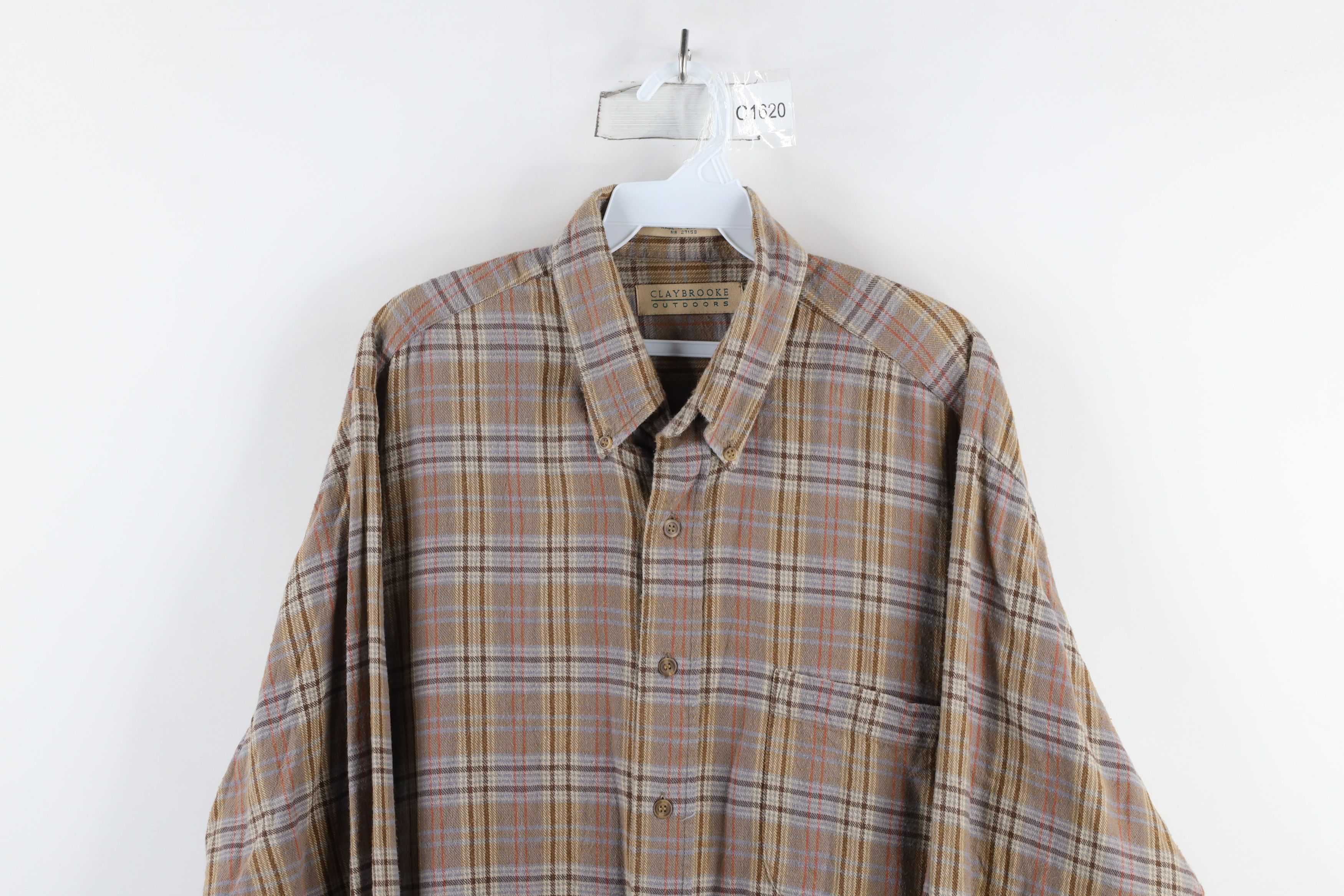 Vintage Vintage 90s Streetwear Flannel Button Down Shirt Plaid Size US L / EU 52-54 / 3 - 2 Thumbnail