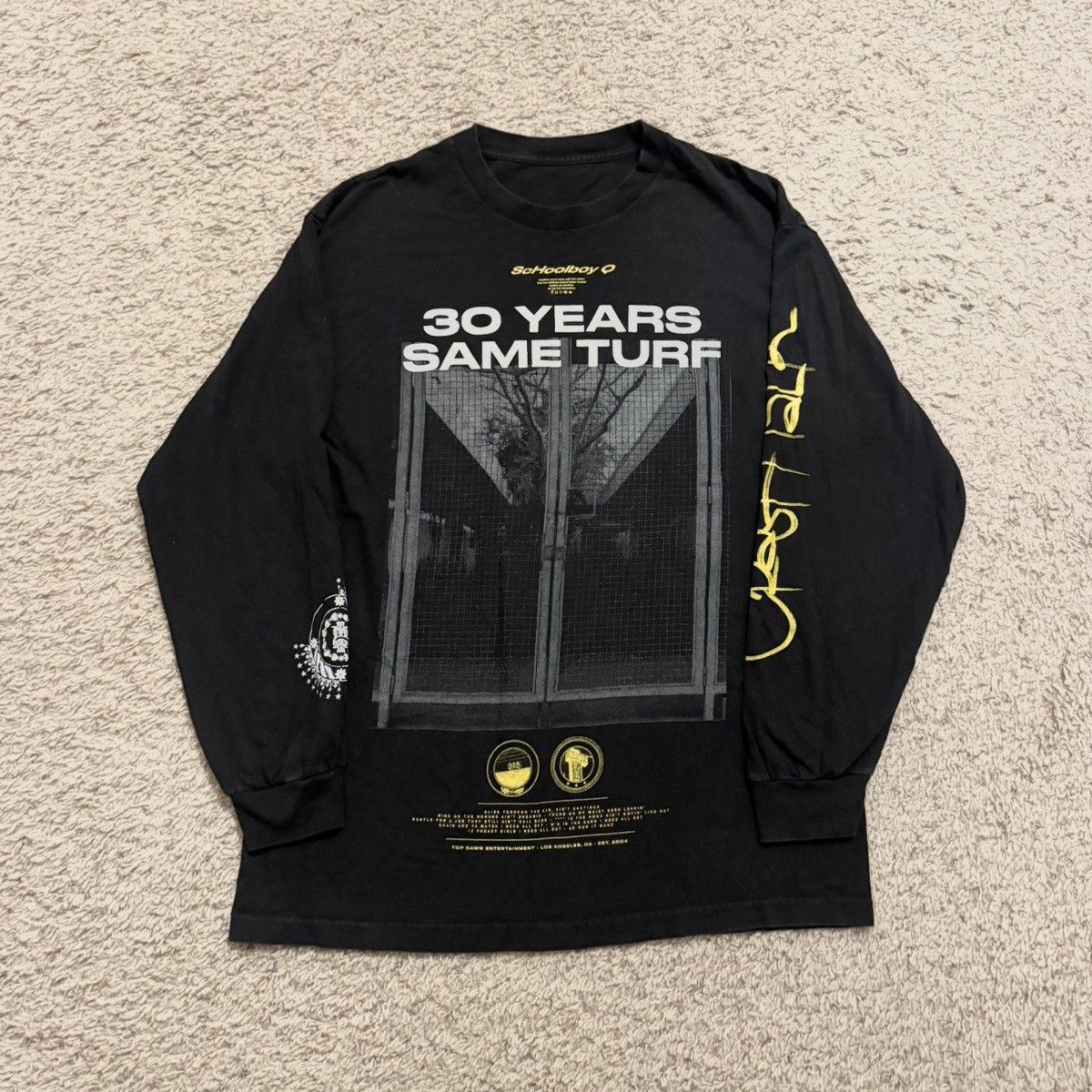 Rap Tees Schoolboy Q 30 Years Same Turf Long Sleeve Tee Size US XL / EU 56 / 4 - 1 Thumbnail