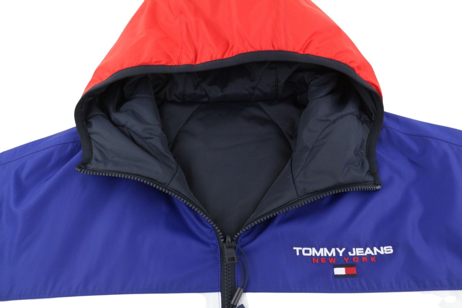 Tommy Hilfiger REVERSIBLE QUILTED M Blue Quilted Hooded Zip Jacket 86388 Size US M / EU 48-50 / 2 - 6 Thumbnail