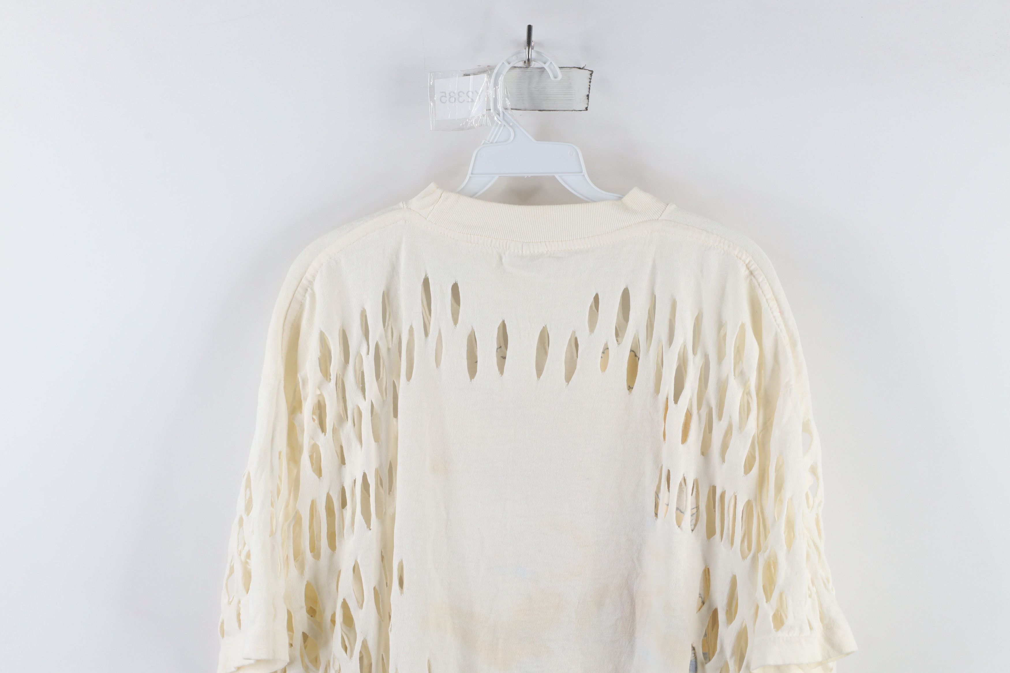 Vintage Vintage 90s Streetwear Cat Beach Cut Fringed Beaded T-Shirt Size 3XL / US 20-22 - 15 Thumbnail