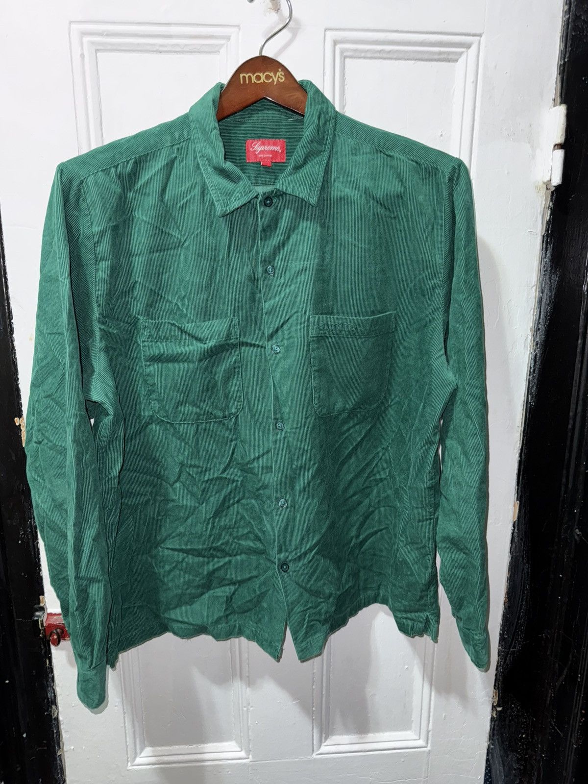 Supreme Supreme Corduroy Shirt Teal Large FW19 Size US L / EU 52-54 / 3 - 1 Thumbnail