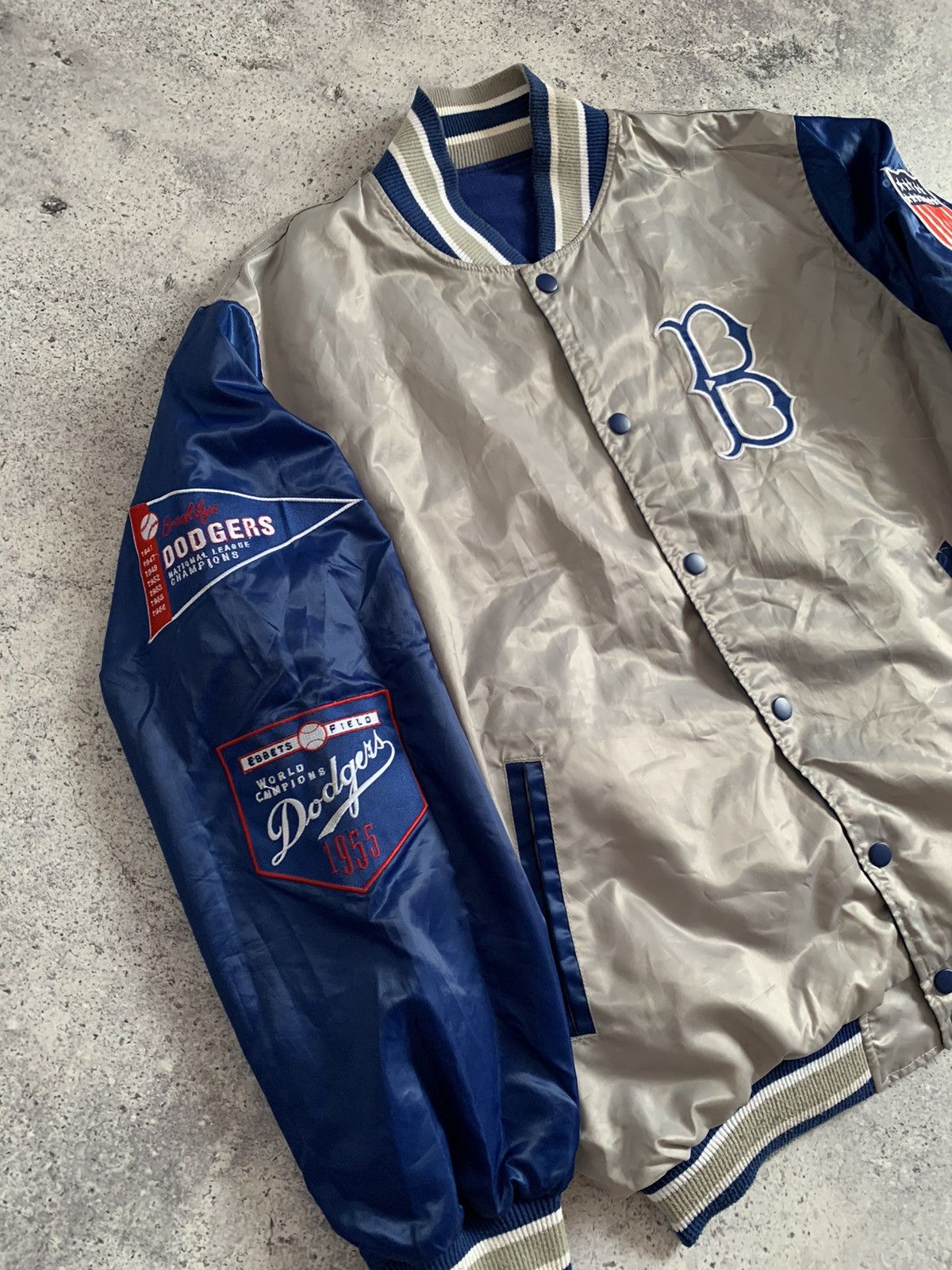 MLB Los Angeles Dodgers MLB Reversible Satin Bomber Jacket Size US XL / EU 56 / 4 - 5 Thumbnail