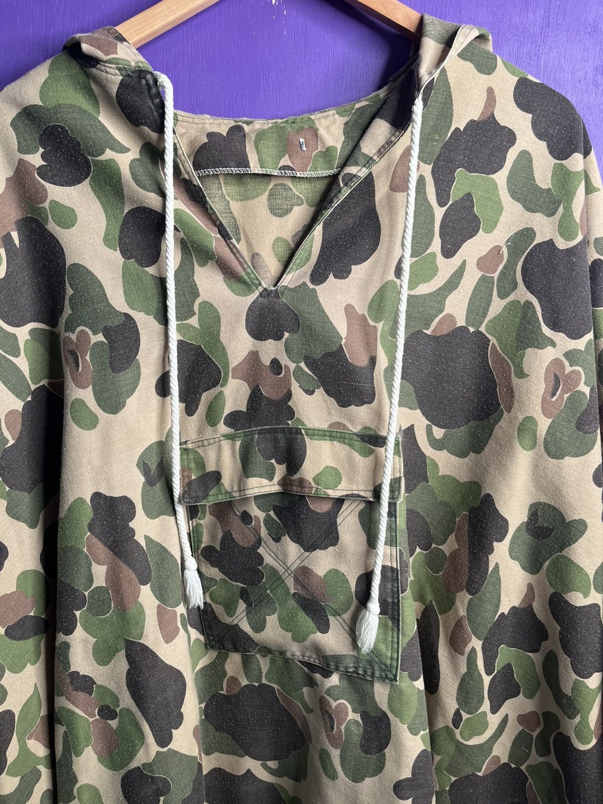 Vintage Vintage 70s Camo big pocket hooded poncho Size US XL / EU 56 / 4 - 3 Thumbnail
