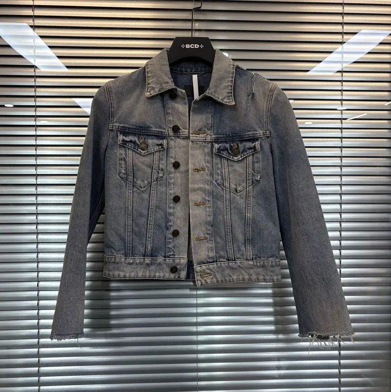 Yves Saint Laurent YSL Blue Cotton Women's Jacket for Spring/Fall 0089 Size ONE SIZE - 1 Thumbnail