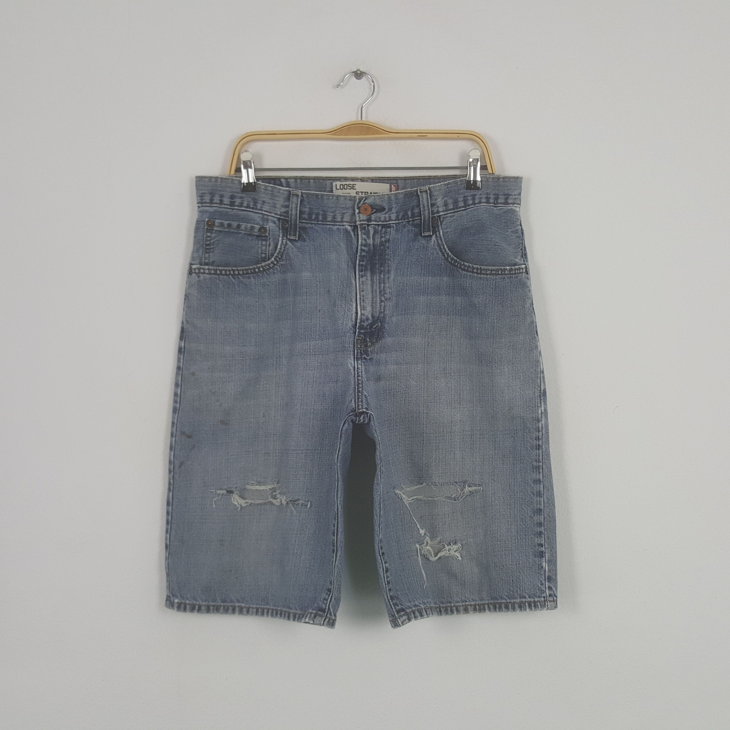 Levi's × Vintage Vintage Levi's 569 American Distressed Short Denim Jorst Size US 35 - 1 Thumbnail