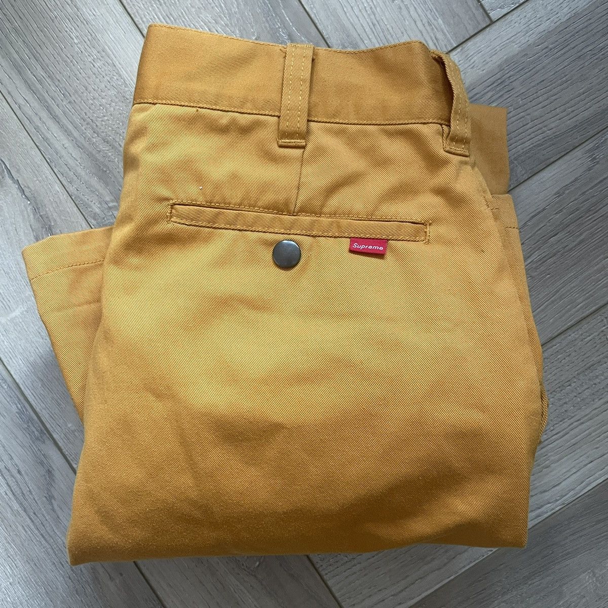 Supreme Supreme FW16 Work Pant Chino Trousers in Mustard Size US 30 / EU 46 - 6 Thumbnail