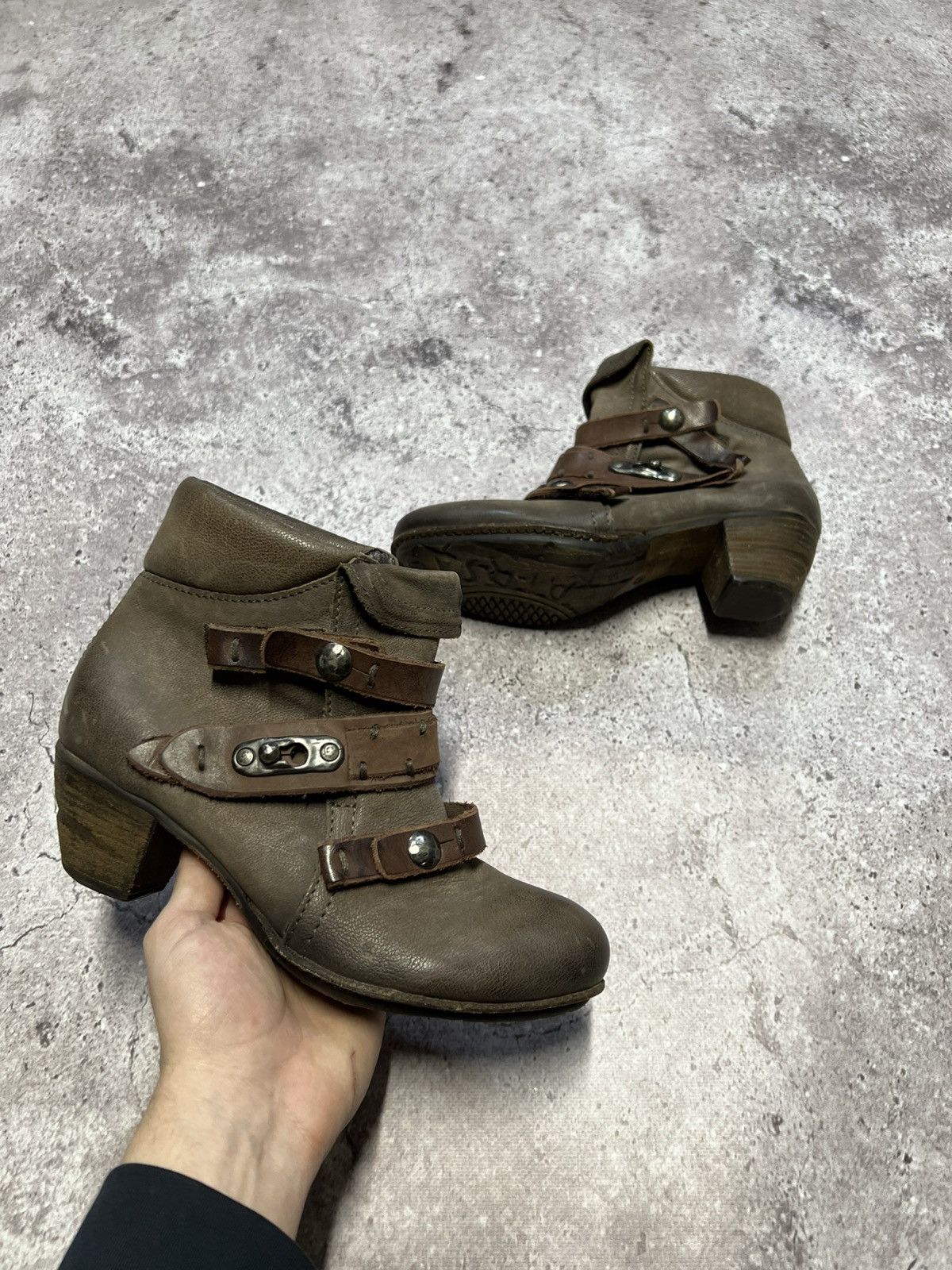 A.S.98 A.S.98 Brown Leather Avantgarde Boho Grunge Boots Size: 39 Size US 9 / IT 39 - 3 Thumbnail