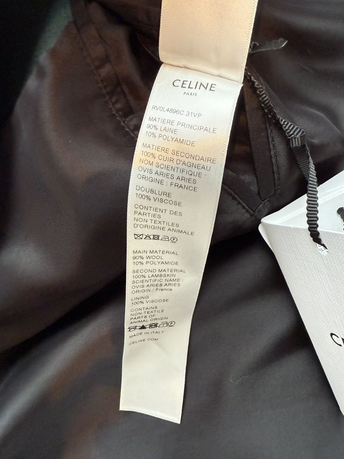Celine $3.25k+ FW24 Celine Triomphe logo teddy jacket green Hedi 52 Size US L / EU 52-54 / 3 - 24 Thumbnail