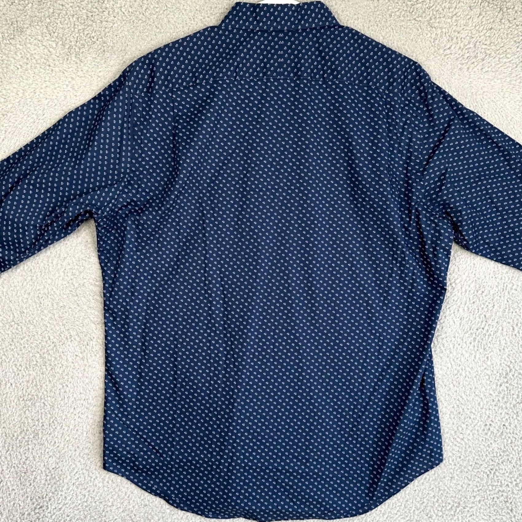Polo Ralph Lauren Polo Ralph Lauren Shirt Mens XL Navy Blue Slim Fit Button Up Geometric Casual Size US XL / EU 56 / 4 - 3 Thumbnail