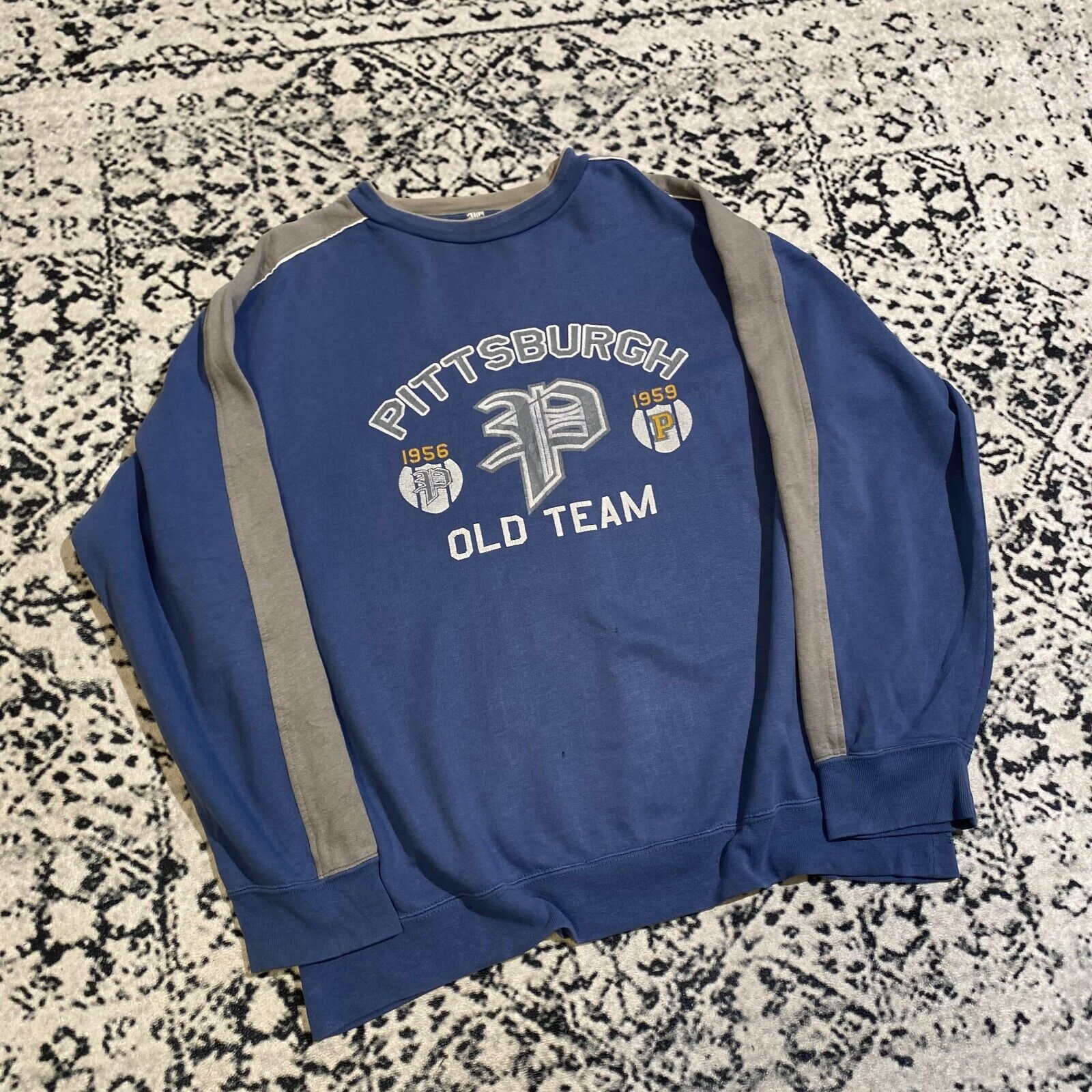 Vintage Vintage Blue Gray Cotton Crewneck Size M Pitsburgh Team 1959 Size US M / EU 48-50 / 2 - 3 Thumbnail