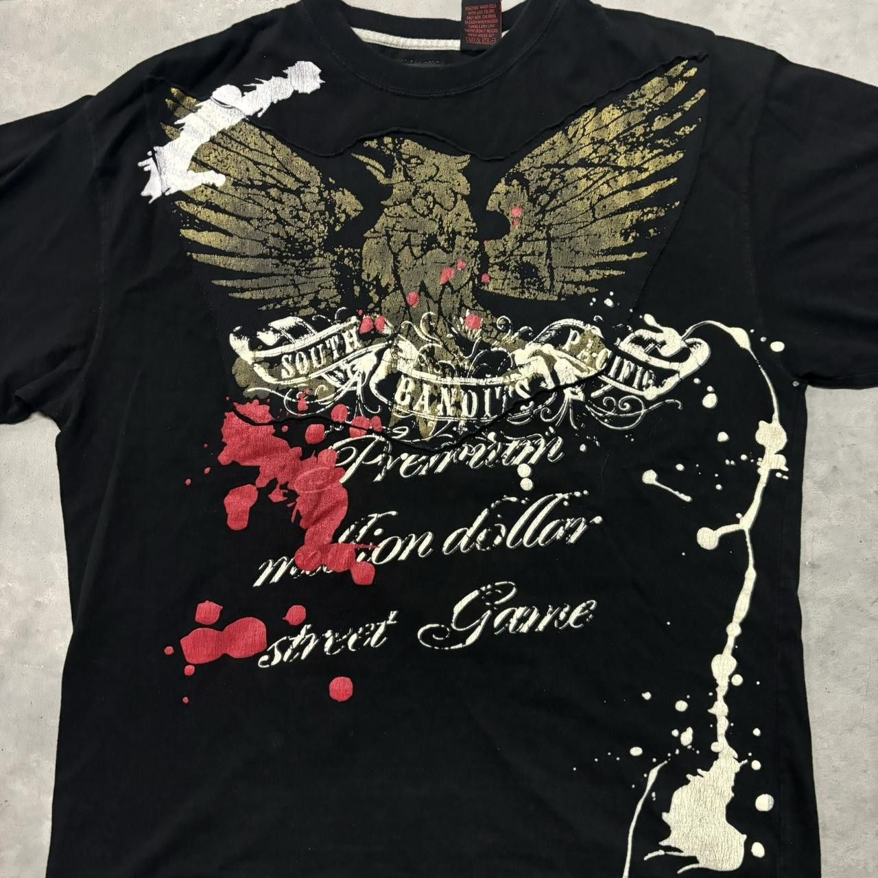 Mecca × Vintage Crazy Vintage Y2K/2000s Grunge Skater tee! Size US XL / EU 56 / 4 - 2 Thumbnail