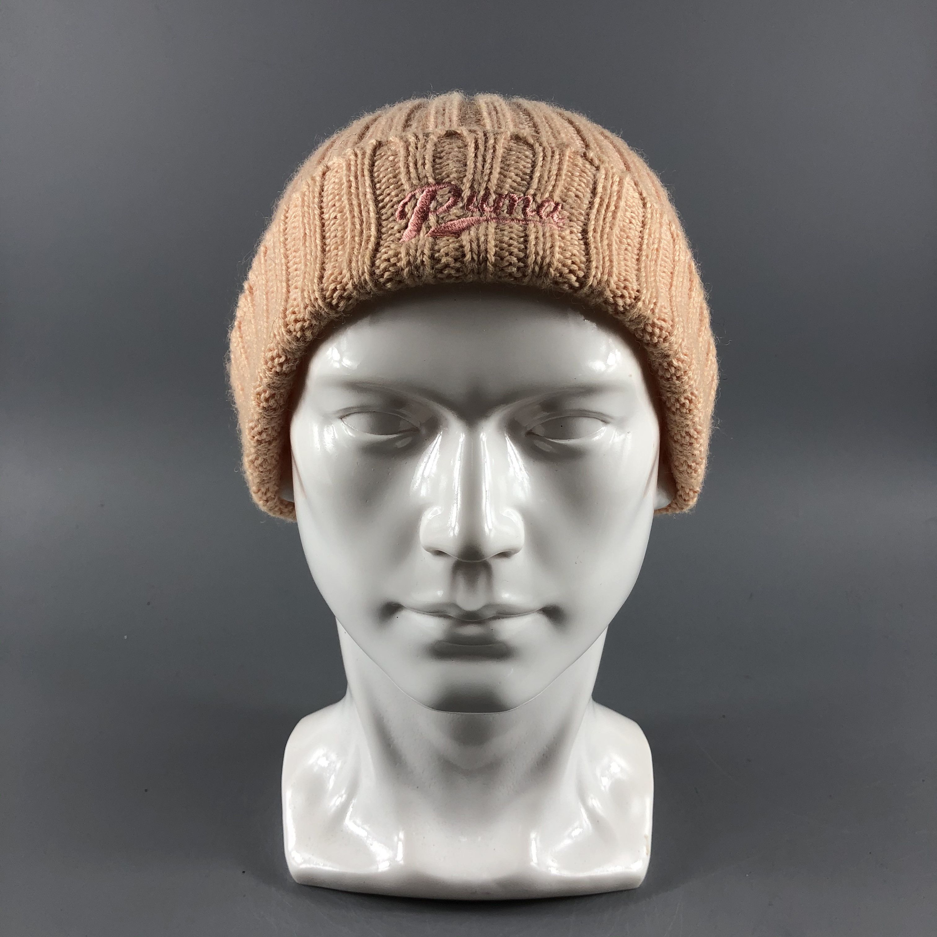 image of Puma Hats Embroidered Beanie Knit Snow Hat Snow Cap B253, Men's