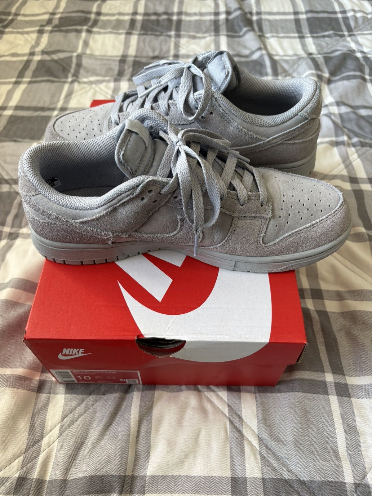 Nike Nike Dunk Low Grey Suede Size US 10 / EU 43 - 5 Thumbnail