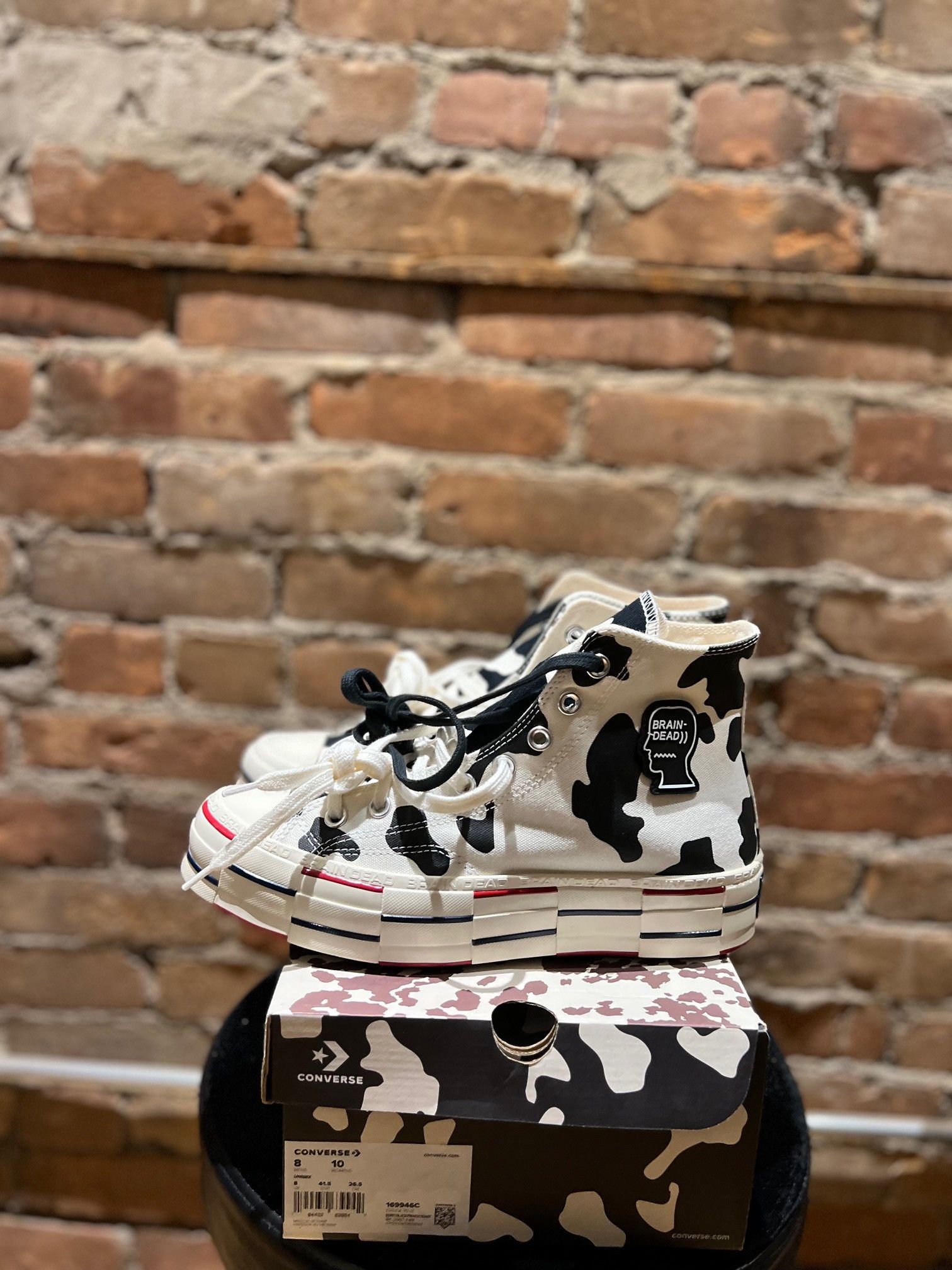 Brain Dead × Converse Brain Dead x Converse Chuck 70 “Cow Print” – White/Black/Red Size US 8 / EU 41 - 3 Thumbnail