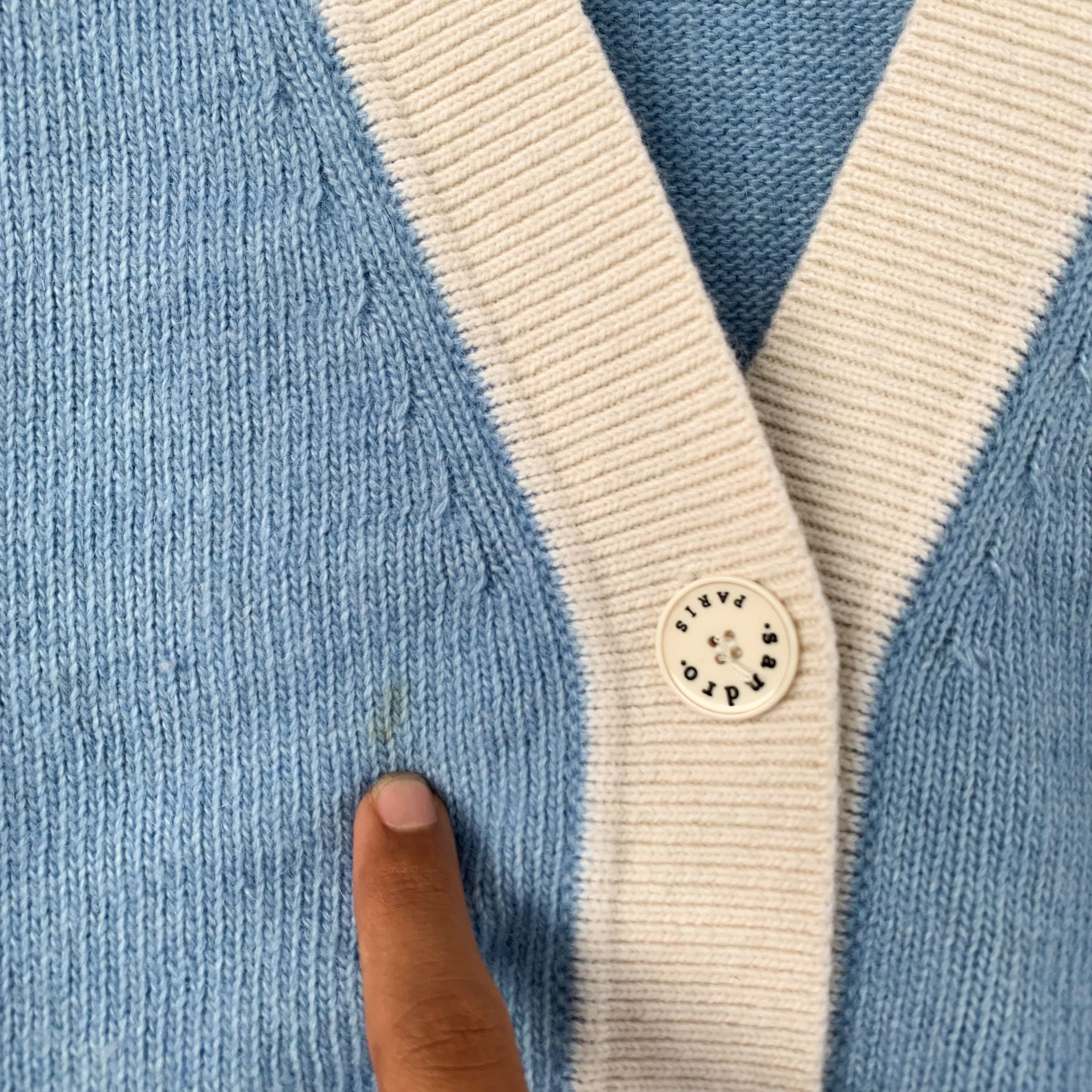 Designer × Sandro Sandro Spring Summer 2020 cardigan - blue sky Size L / US 10 / IT 46 - 4 Thumbnail