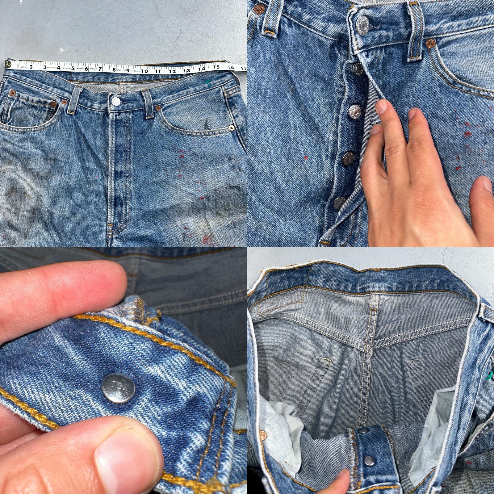 Levi's VINTAGE Levi's 501 Jeans Men 34x34 Straight Leg 90s Poland Denim Blue Mid Wash Size US 34 / EU 50 - 8 Thumbnail