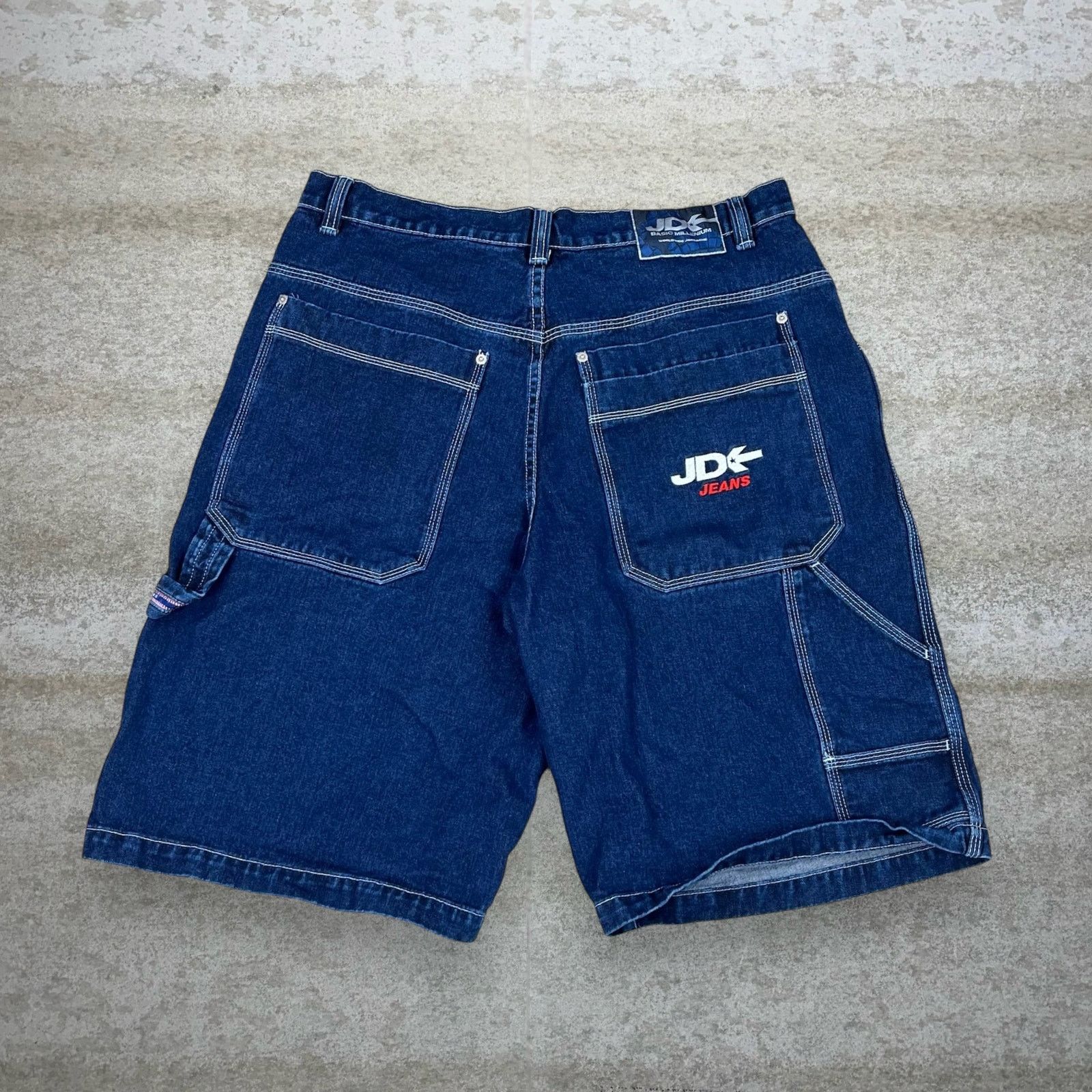 Jordache Vintage Y2K Jordache Jean Shorts 40x13 Baggy Dark Wash Size US 40 / EU 56 - 1 Thumbnail