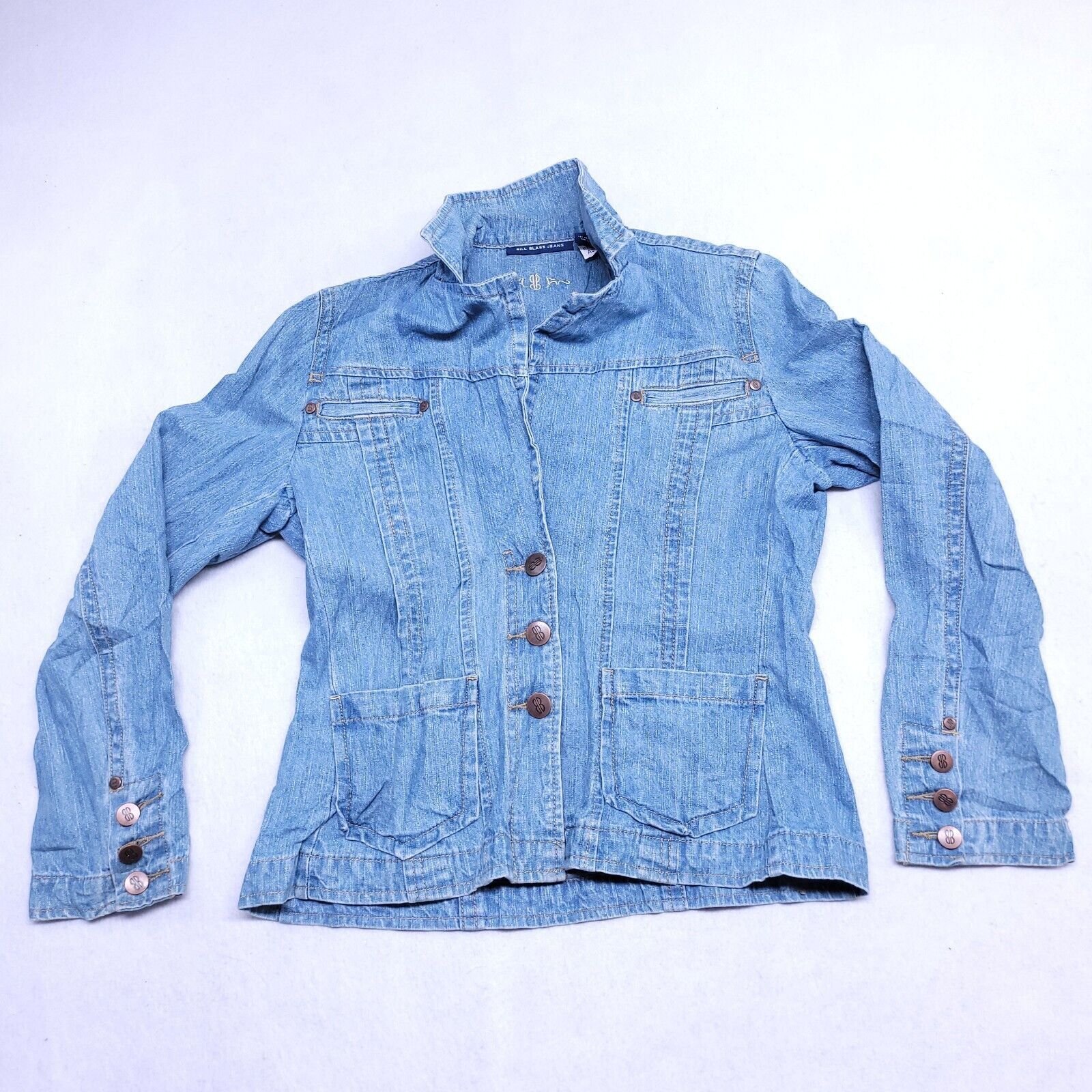 Bill Blass Bill Blass Jeans Button Denim Jean Jacket Womens Size M Blue Size M / US 6-8 / IT 42-44 - 2 Thumbnail