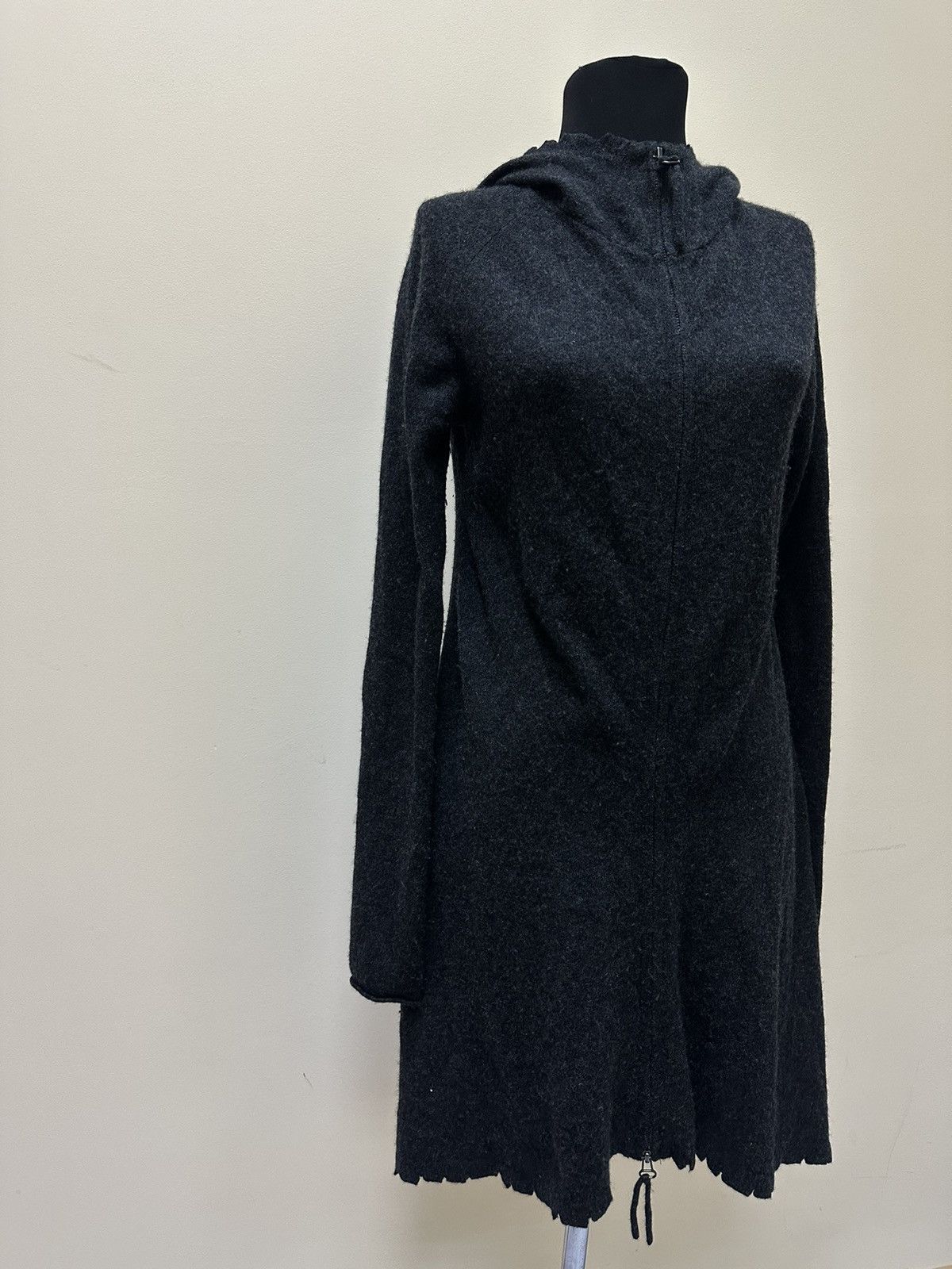 Japanese Brand × Rundholz Rundholz DIP Black Label Avant Garde Zip Hooded Wool Jacket Size S / US 4 / IT 40 - 2 Thumbnail