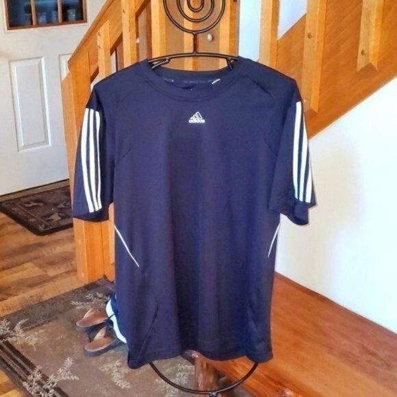 Adidas Adidas Climalite Logo Black w/ White Stripes Short Sleeve At Size US L / EU 52-54 / 3 - 1 Thumbnail