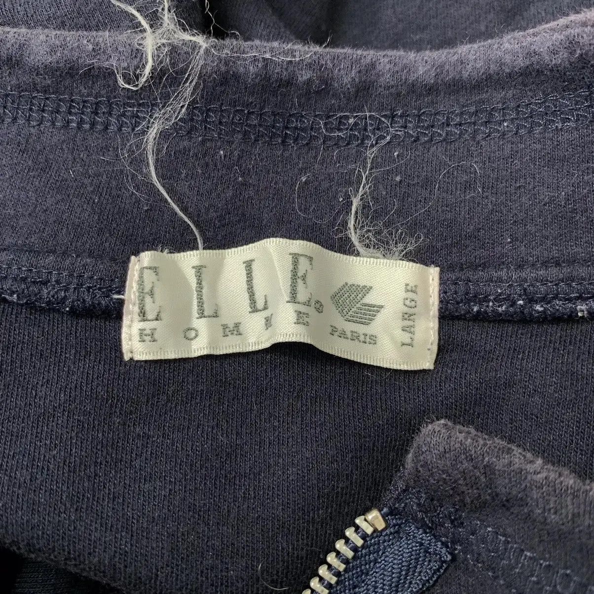 Vintage Vintage ELLE PARIS HOMME Half Zipper Plain Tee Shirt Size US L / EU 52-54 / 3 - 6 Thumbnail