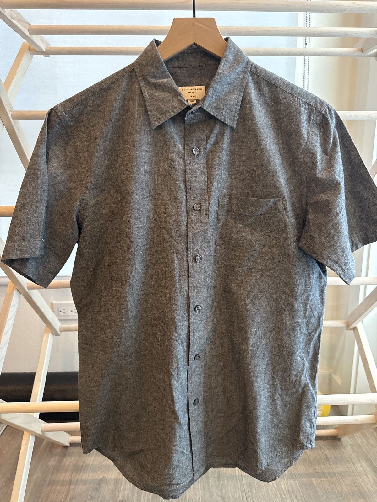 Club Monaco Club Monaco Short Sleeve Button Up Shirt Size US S / EU 44-46 / 1 - 1 Thumbnail