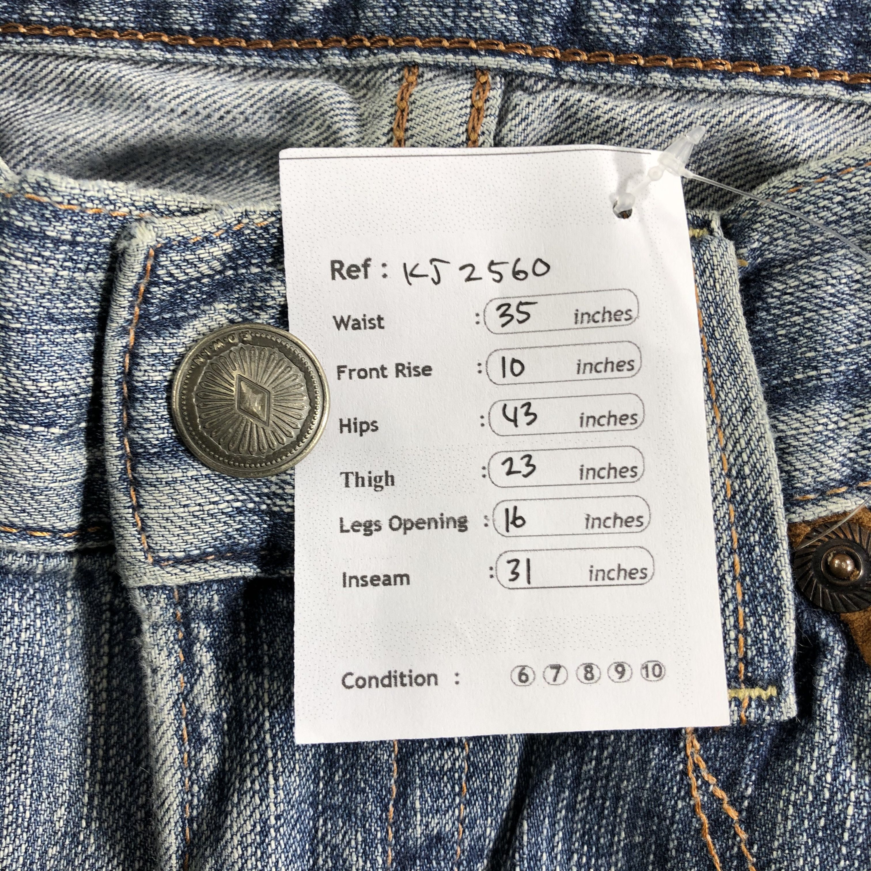 Edwin Edwin XV Jeans Medium Wash Ripped Denim KJ2560 Size US 32 / EU 48 - 11 Thumbnail