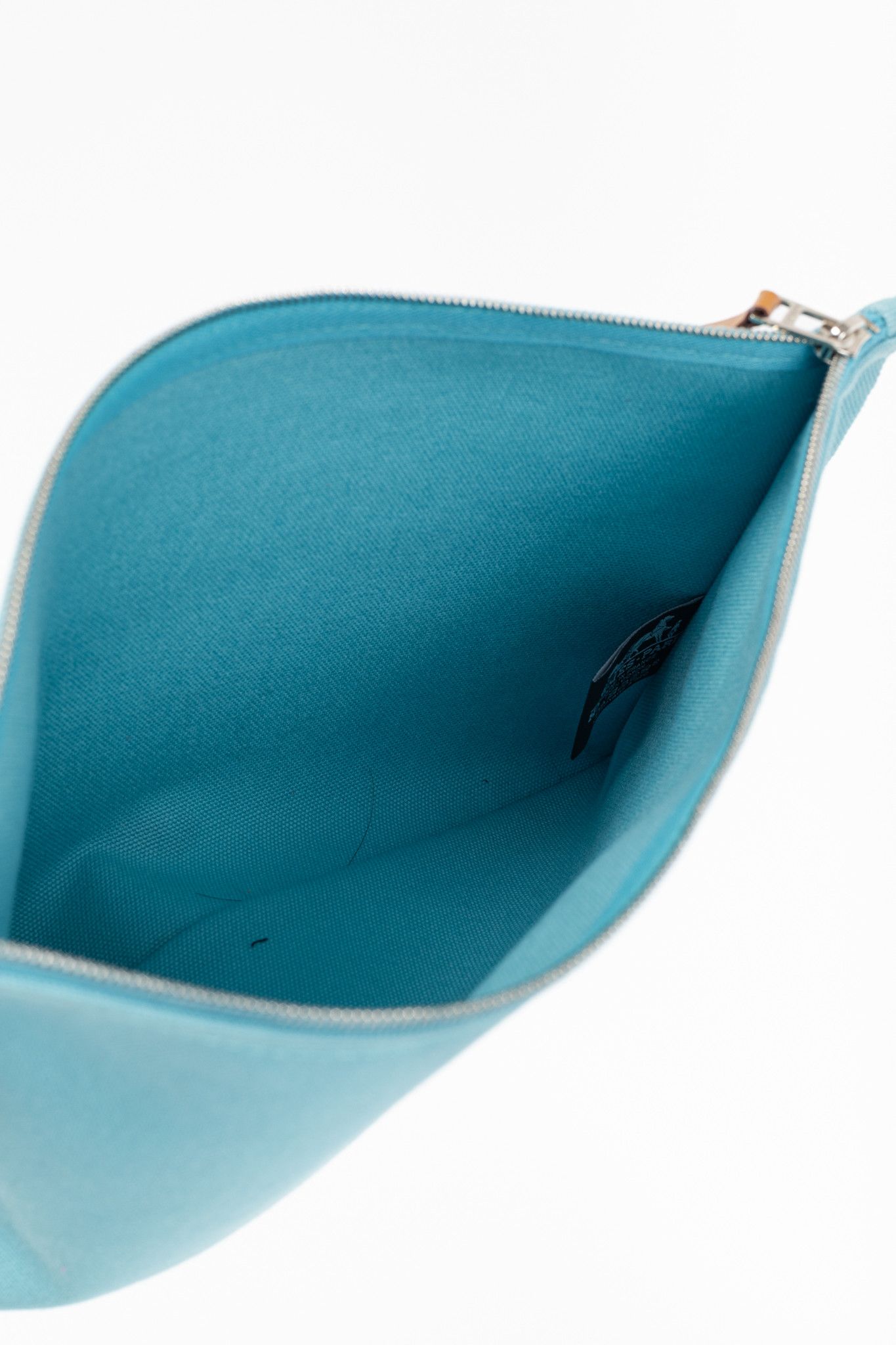Hermes Hermes Flat Yachting GM Blue Logo Toile Pouch Size ONE SIZE - 9 Thumbnail