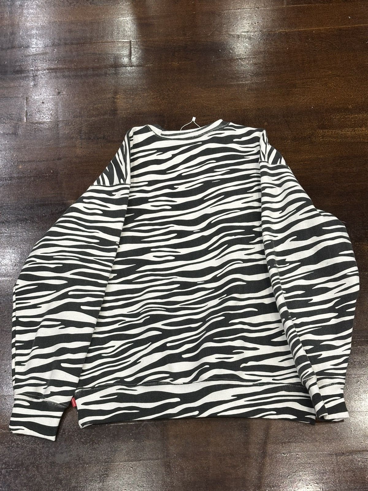 Hype × Streetwear × Supreme Zebra Supreme Box Logo Crewneck (FW22) | Grailed