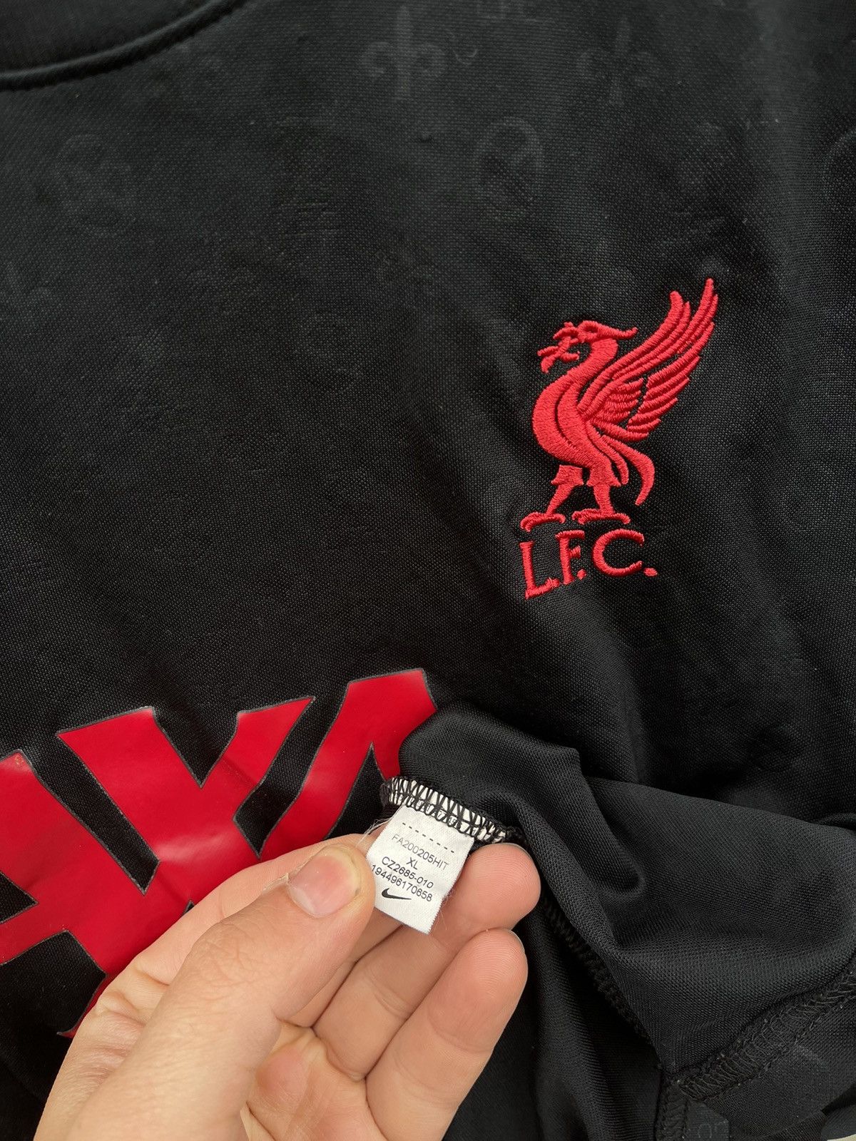 Nike 2021 Nike Liverpool soccer jersey monogram black Size US XL / EU 56 / 4 - 10 Thumbnail