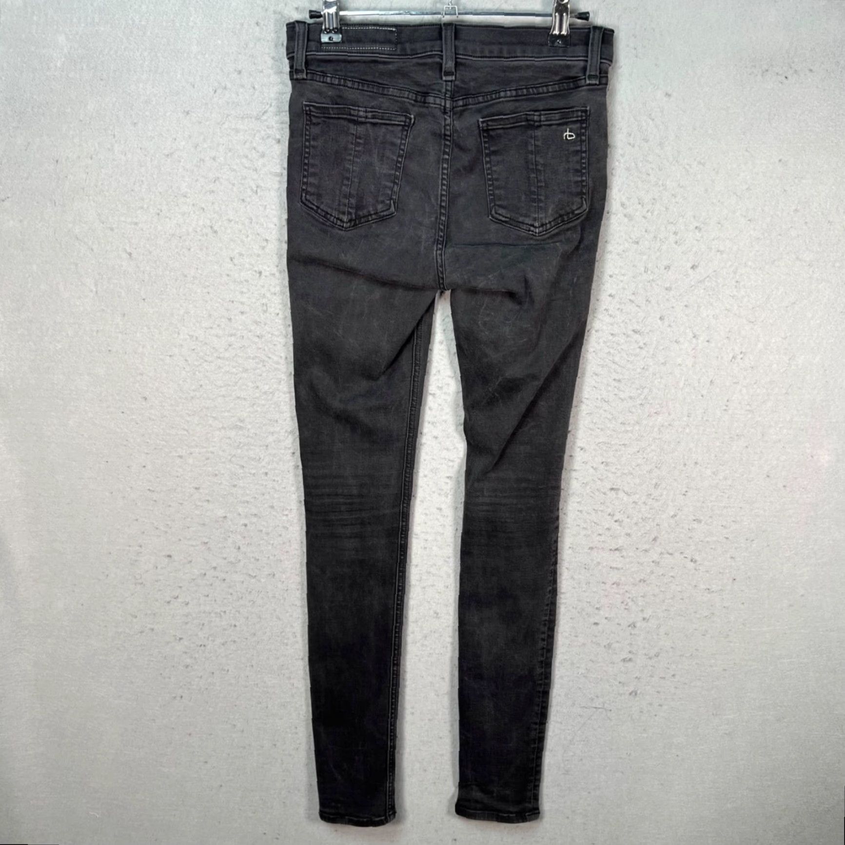Rag & Bone rag & bone Jeans Womens Size 27 Black Denim Mid-Rise Stretch Slim 10-Inch Skinny Shirt? Size 27" / US 4 / IT 40 - 2 Thumbnail