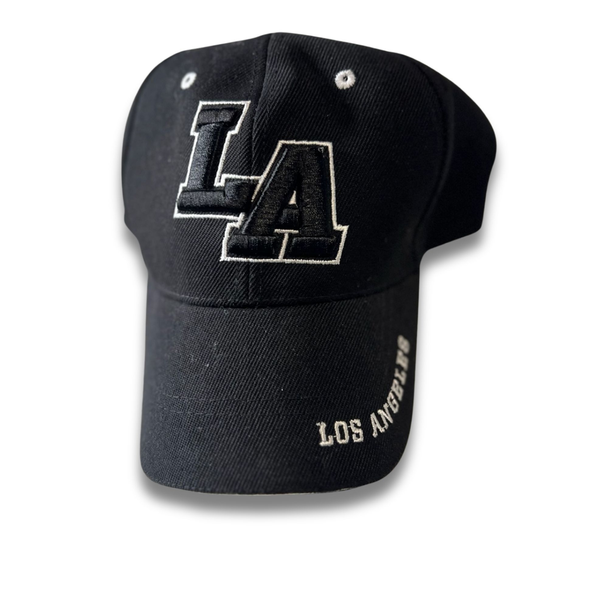 Other Black Los Angeles Snapback Cap With Embroidered LA Logo & Te Size ONE SIZE - 2 Thumbnail