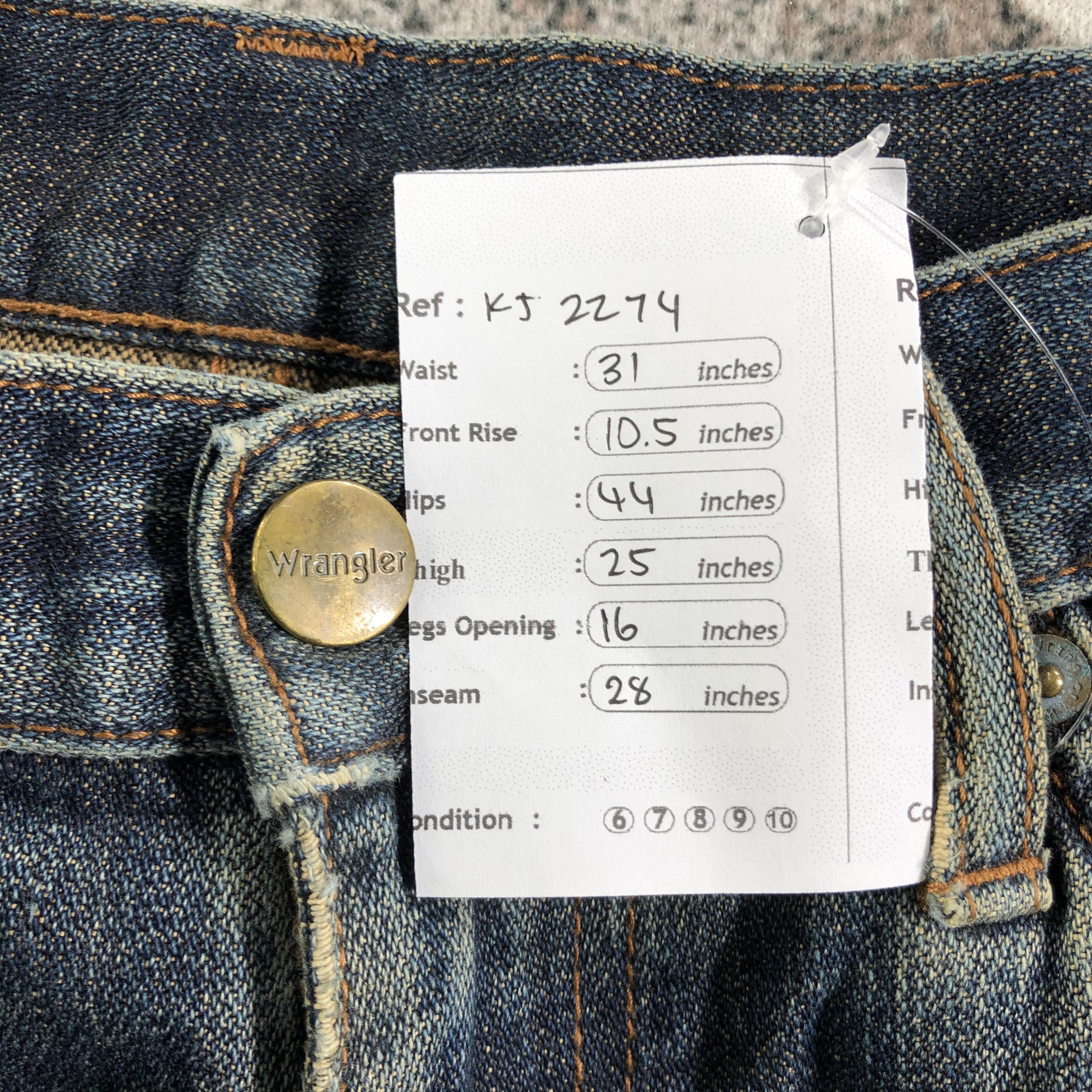 Vintage Vintage Wrangler Jeans Distressed Denim KJ2274 Size US 31 - 11 Thumbnail