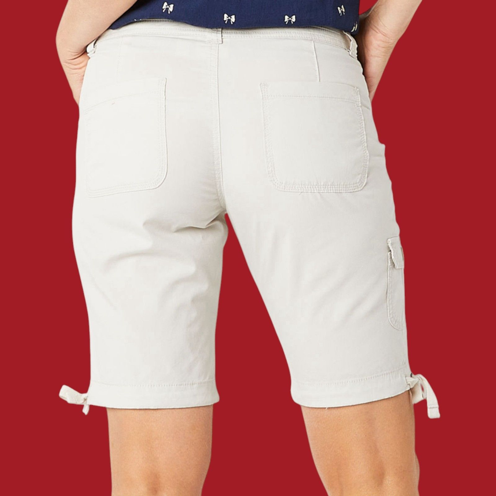 St. Johns Bay St. John's Bay - Women's Mid-Rise Cargo Bermuda Short - Blue Size 26" / US 2 / IT 38 - 4 Thumbnail