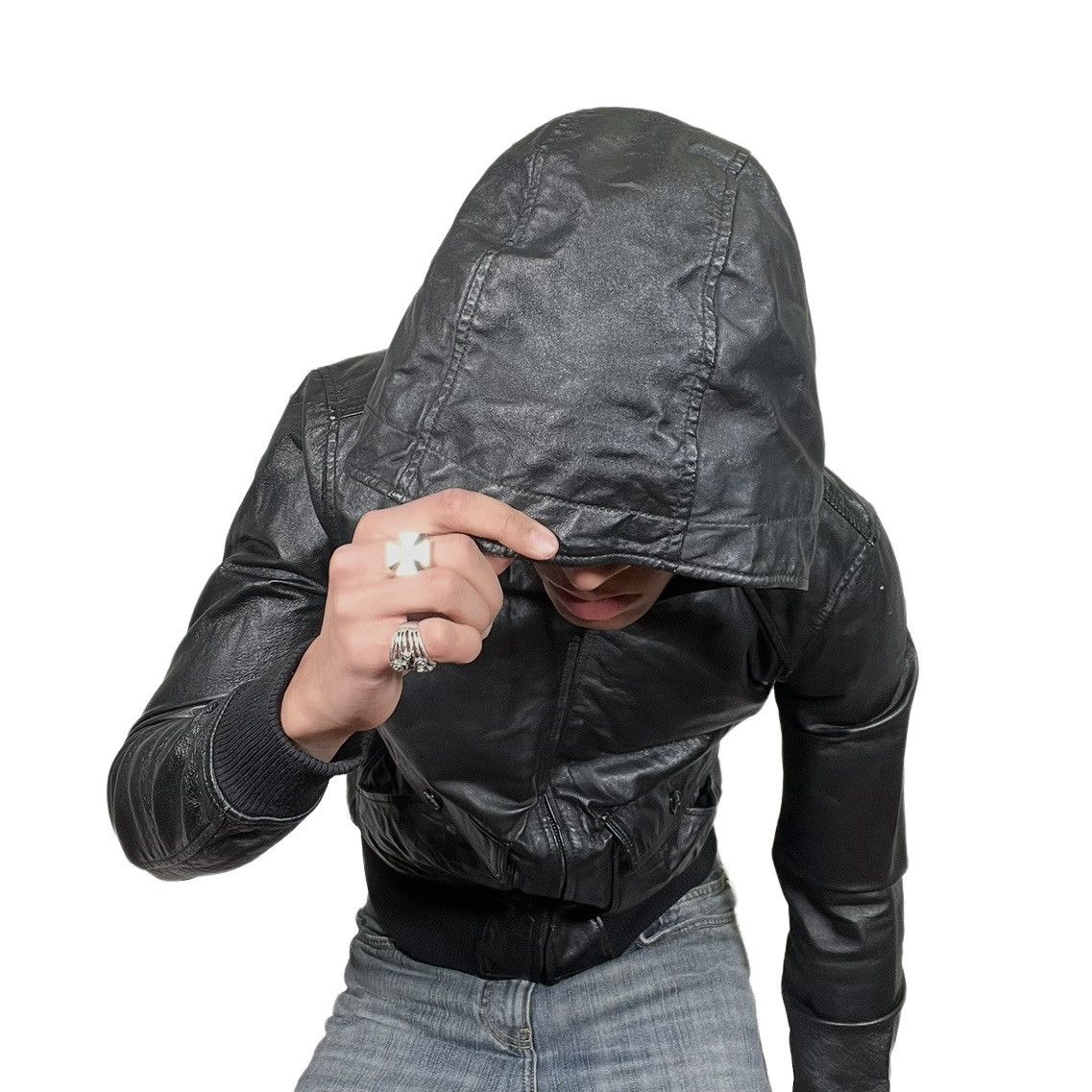 Hysteric Glamour Hysteric Glamour Hooded Leather Jacket Size US M / EU 48-50 / 2 - 3 Thumbnail