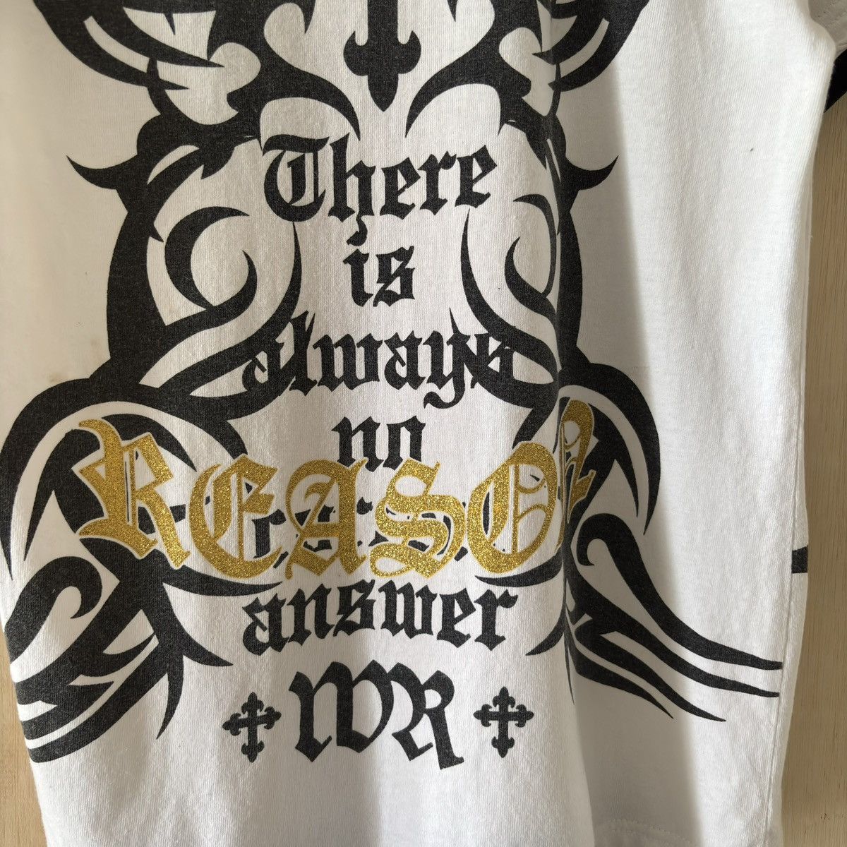 Bullet Noise Y2K Emo Punk Gothic Tattoo Art Pattern Poem Style Tee Size US S / EU 44-46 / 1 - 8 Thumbnail