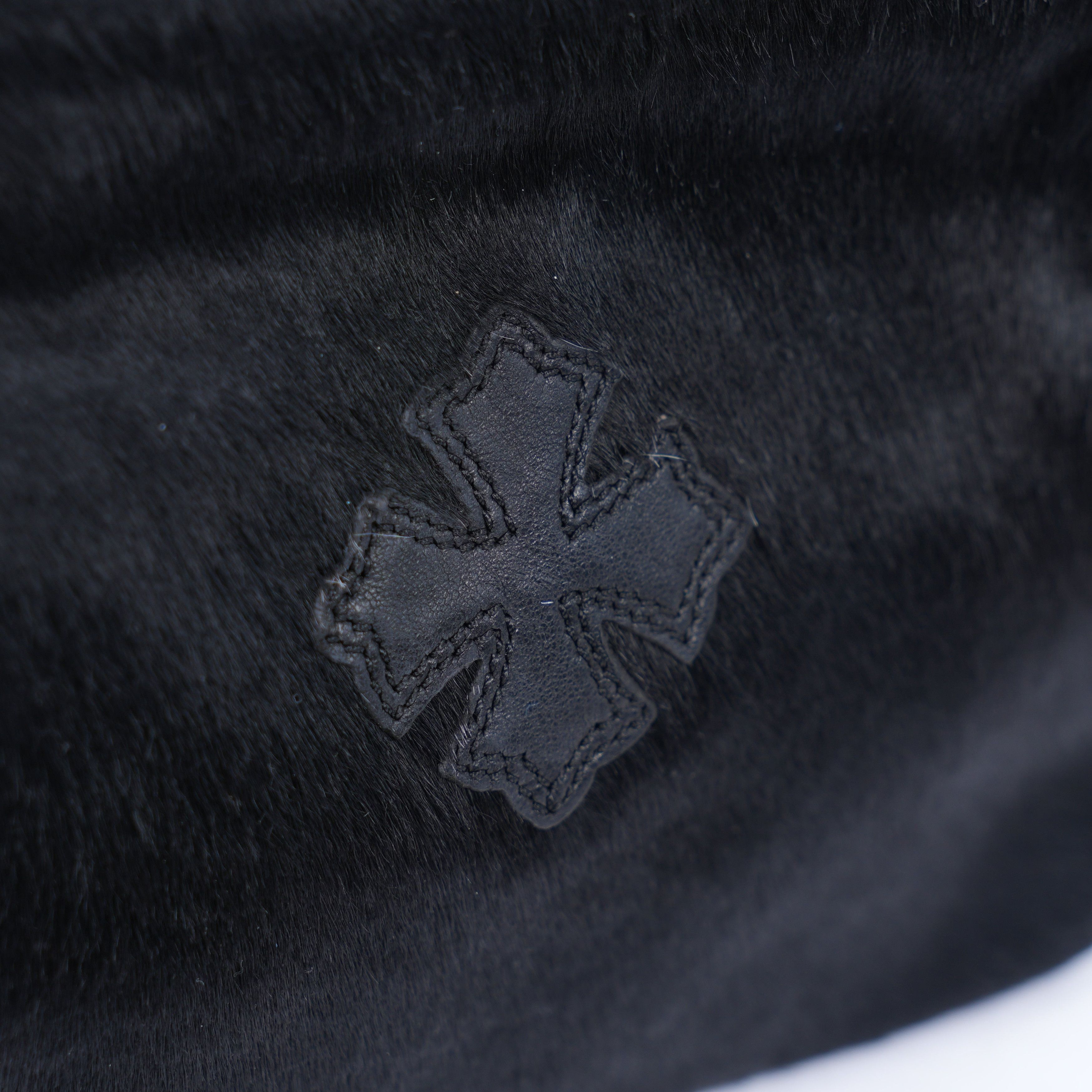 Chrome Hearts CHROME HEARTS PONY HAIR PATCH COSMETIC BAG Size ONE SIZE - 4 Thumbnail
