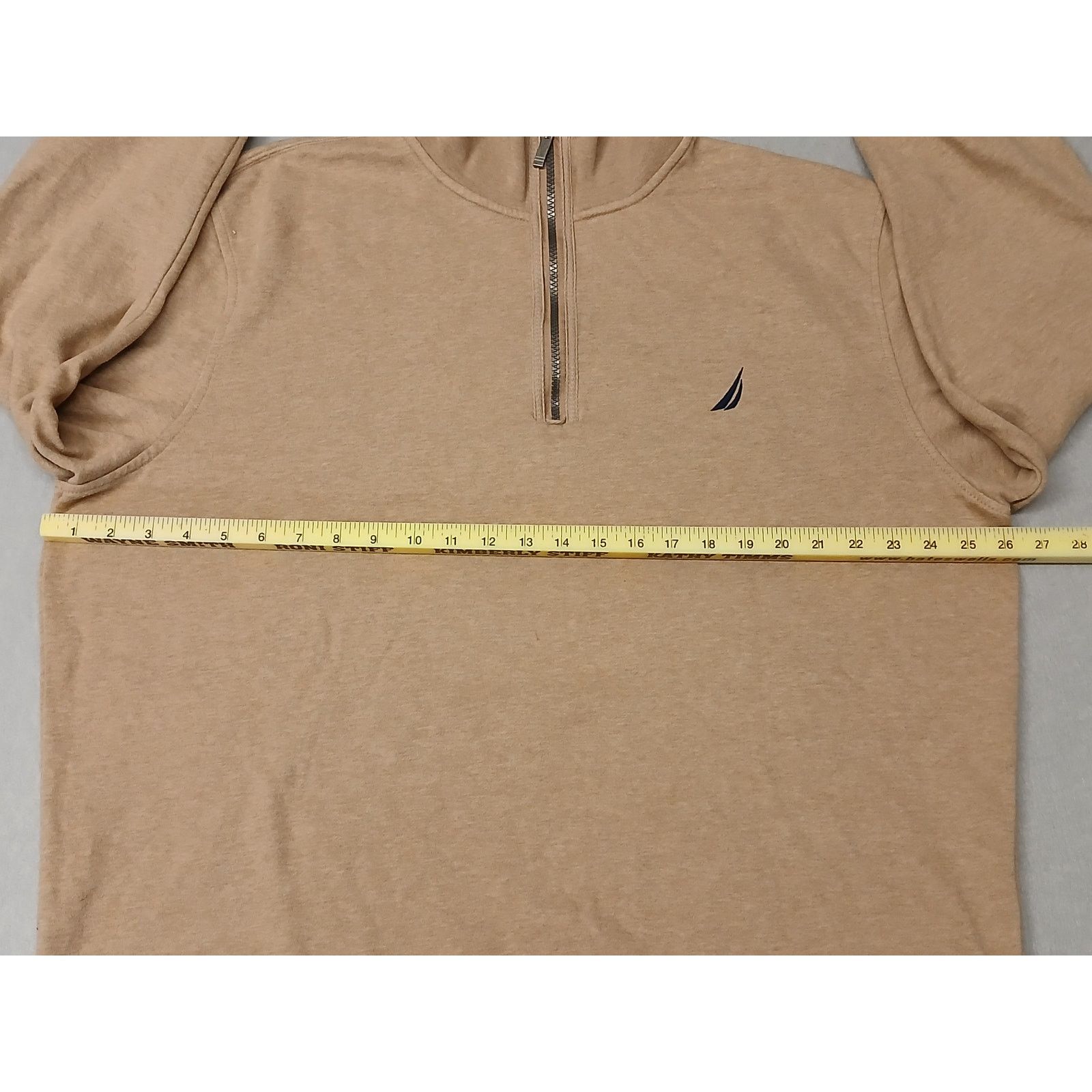 Nautica Nautica (2XL) Men's Tan Long Sleeve Zip Pullover Sweatshirt Size US XXL / EU 58 / 5 - 4 Thumbnail