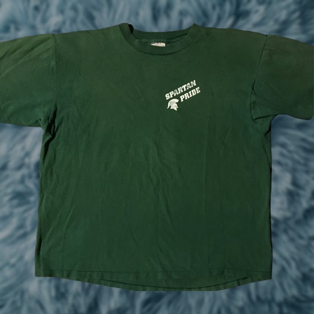 Vintage VINTAGE Spartan Pride Green Machine T-Shirt XL Men Small Stitch Track Football Grunge School 90s USA Retro Size US XL / EU 56 / 4 - 1 Thumbnail