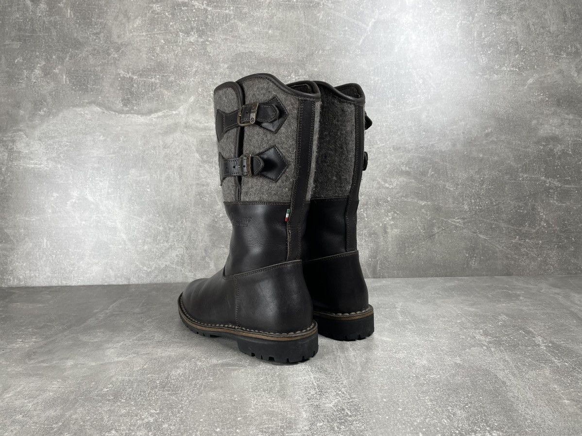 Rare Diemme Shearling Avant Garde Brown Straps Boots Vibram