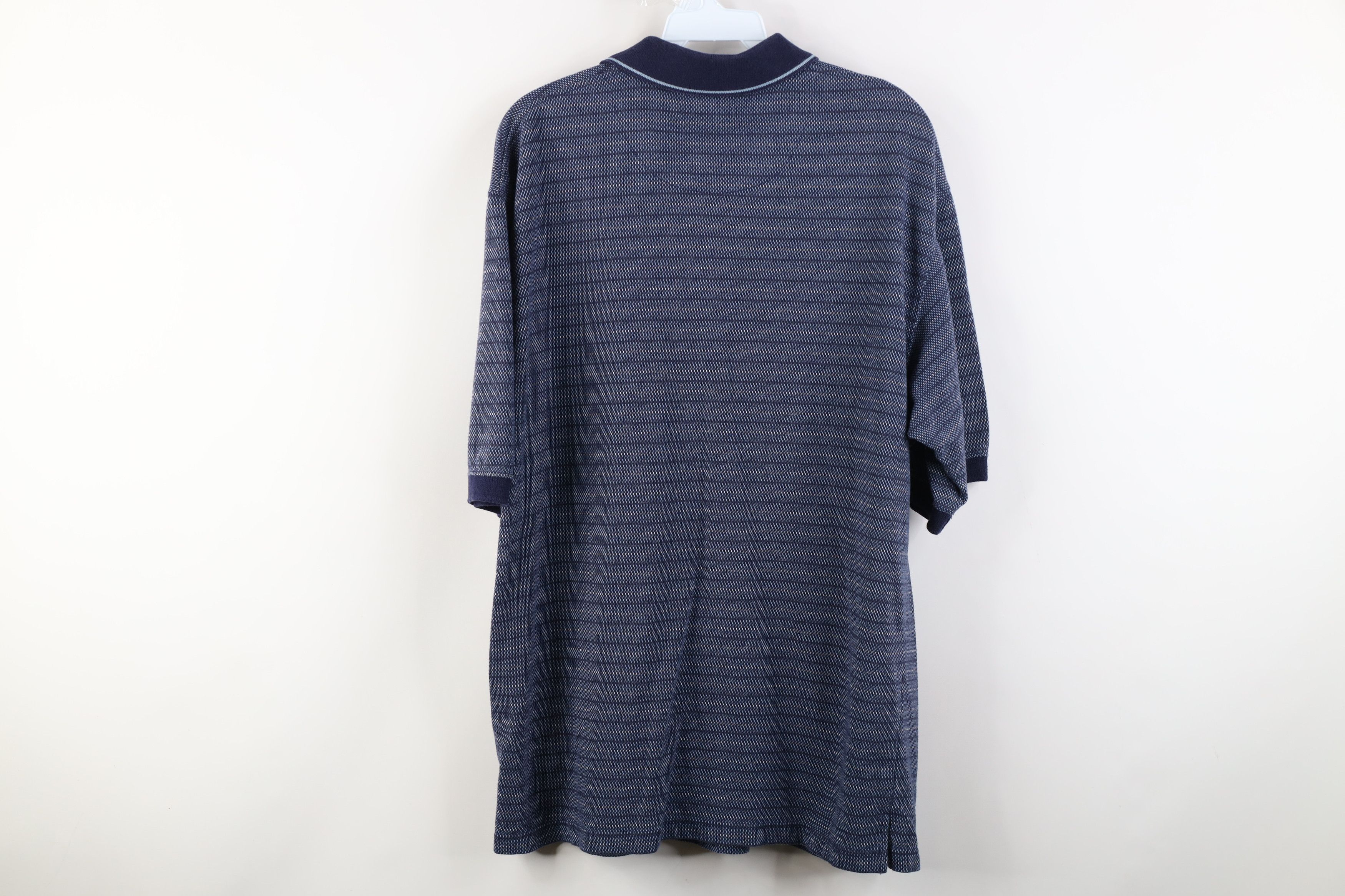 Vintage Vintage 90s Streetwear Striped Thermal Knit Golf Polo Shirt Size US L / EU 52-54 / 3 - 9 Thumbnail