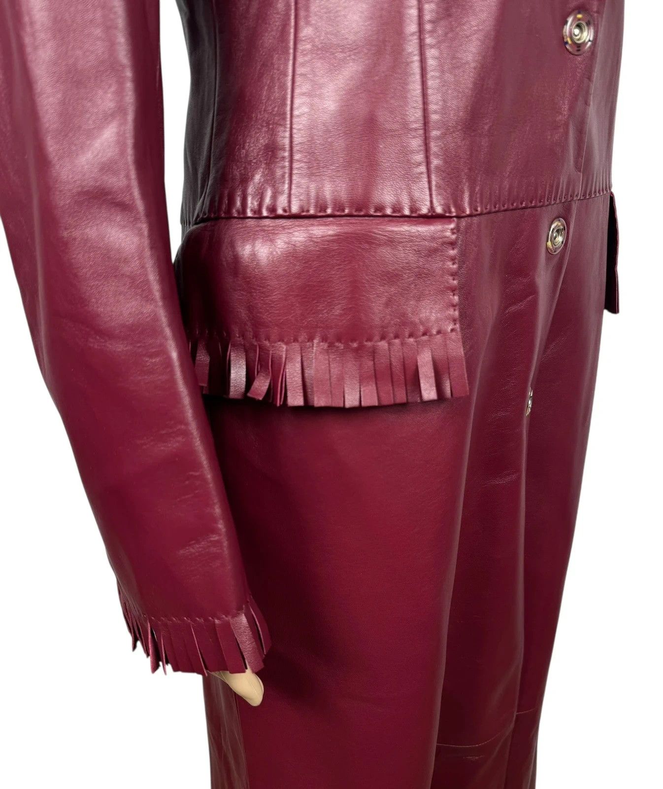 Other Upstar Exclusive Genuine Leather Long Coat Fringed D42 I48 Size L / US 10 / IT 46 - 4 Thumbnail