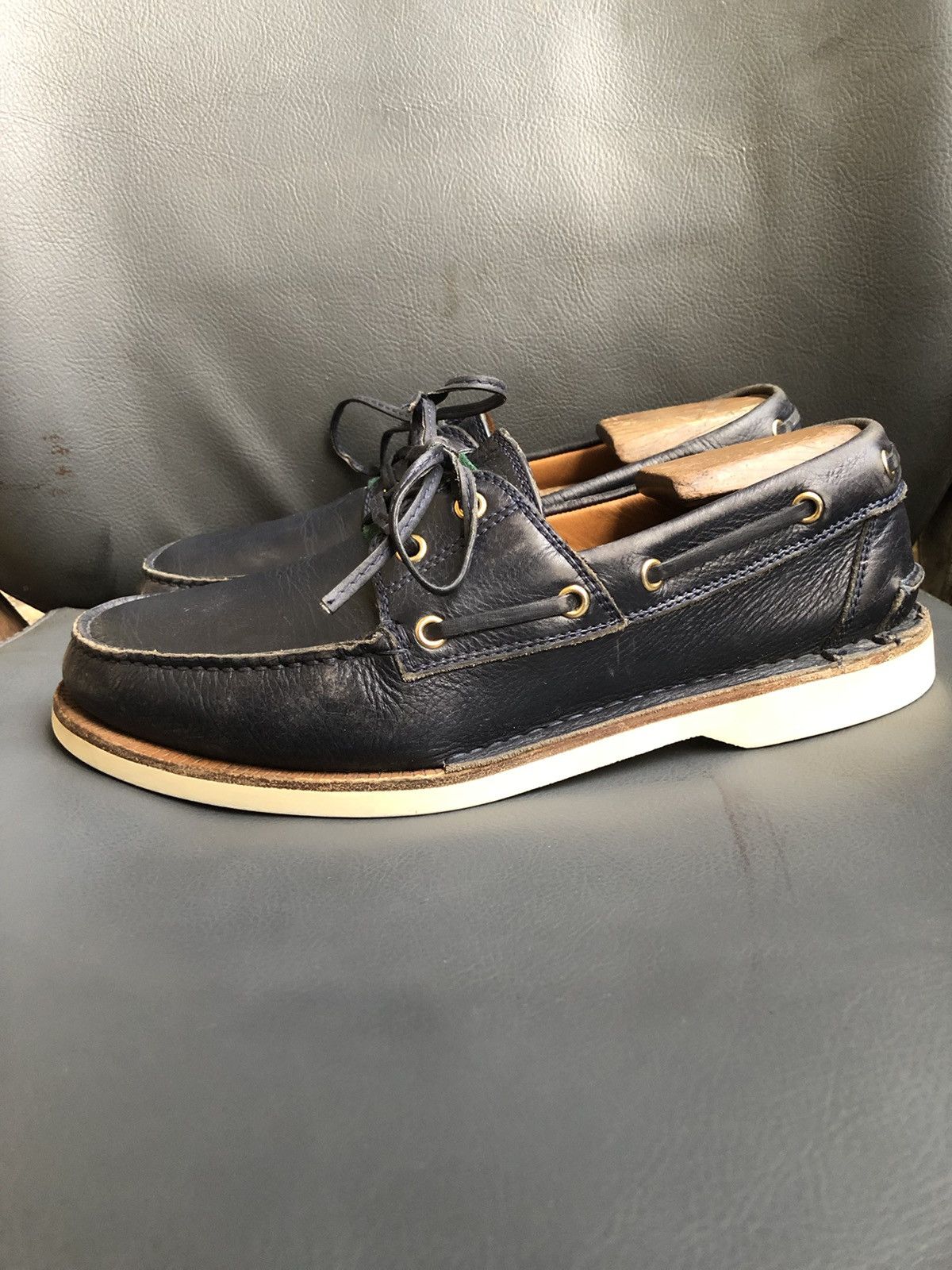 Gucci Gucci 473481 Blue Leather Men’s Boat shoes Sie 6.5 Size US 6.5 / EU 39-40 - 5 Thumbnail