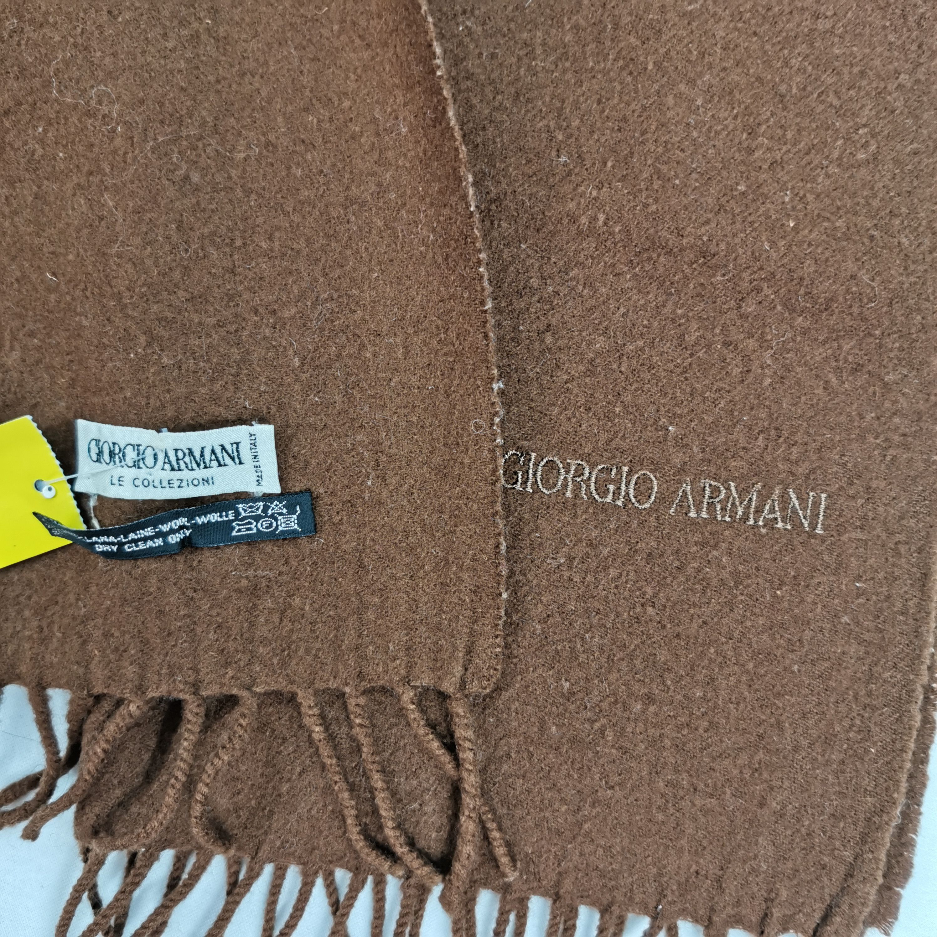 Giorgio Armani Vintage Giorgio Armani Scarf Muffler Wool Cashmere Scarves Size ONE SIZE - 5 Thumbnail