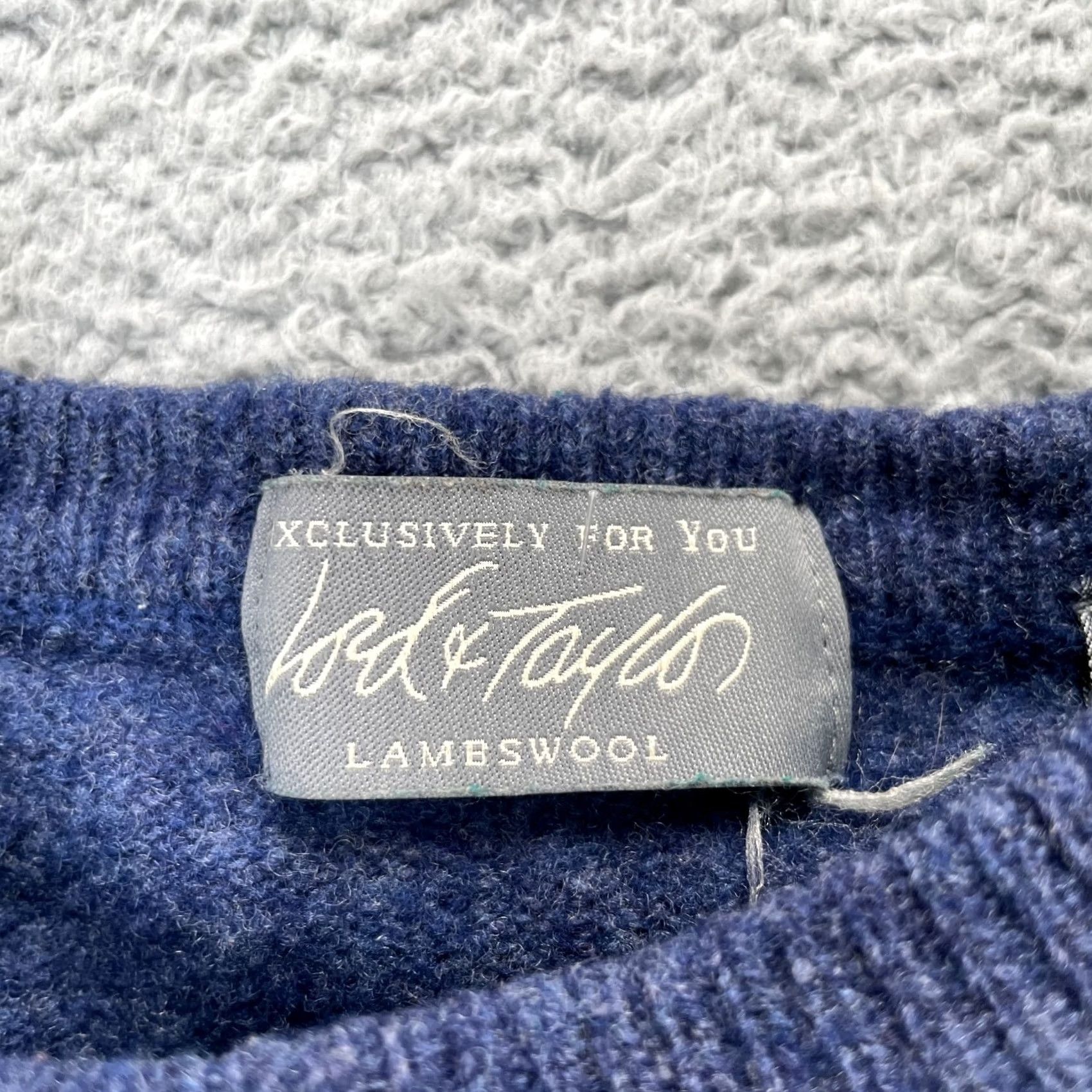 Lord & Taylor LORD & TAYLOR Sweater Mens Large Blue Heathered Wool Ribbed Tight-Knit Classic Pullover Knit Crew Neck Casual Business Travel Boys? Size US L / EU 52-54 / 3 - 3 Thumbnail